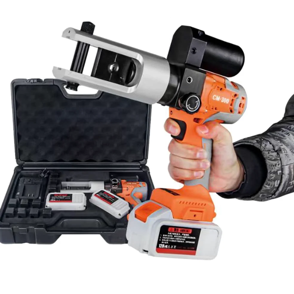 Pinza crimpatrice idraulica elettrica, ricaricabile, per terminali in rame e alluminio, alimentazione a batteria, pinze da 16-300 mm²