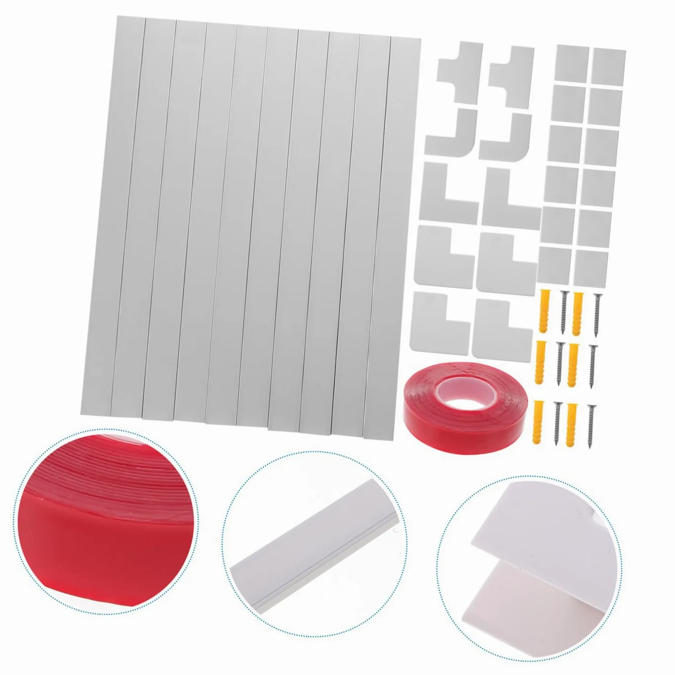 Mikikit Set Canalina Passacavi in Pvc Bianco 40mm Autoaderente Resistente al Fuoco per Ufficio e Casa per Nascondere e Organizzare Cavi Elettrici