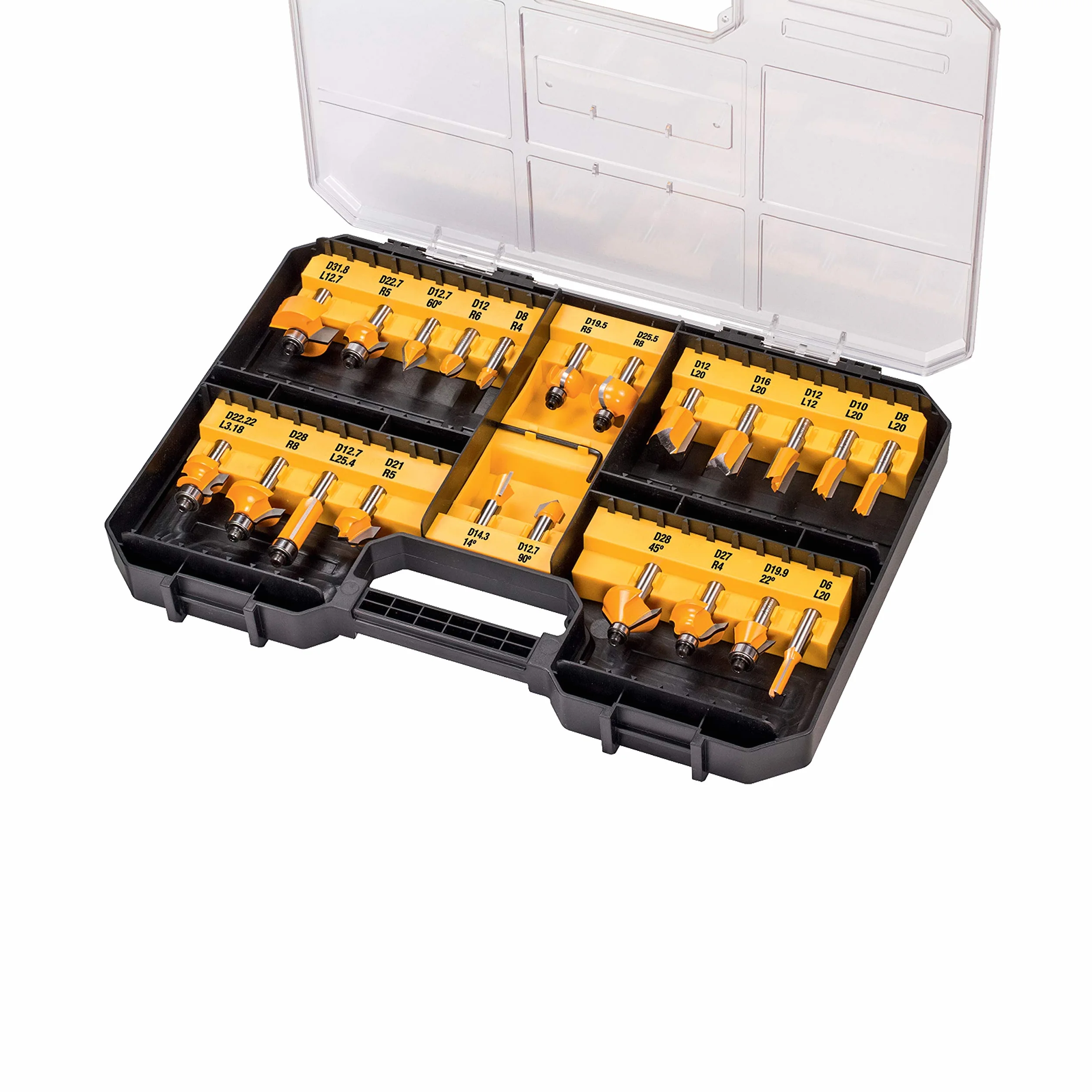 DEWALT DT90017-QZ Zestaw 22 Frese Per Legno