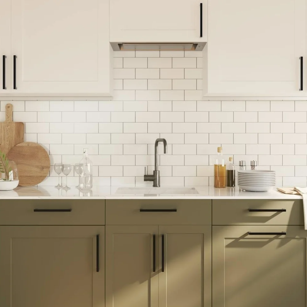 20 maniglie per mobili, colore nero, 192 mm, in acciaio inox, per cucina, bagno, armadi, cassettiere, credenze, fai da te, con viti