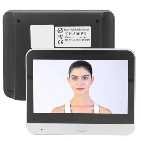 Videocamera Spioncino Wireless 1080P Citofono con Visione Notturna da 120 Gradi Visualizzatore Digitale della Porta con Monitor a Colori da 4,3 Pollici, Connessione WiFi,