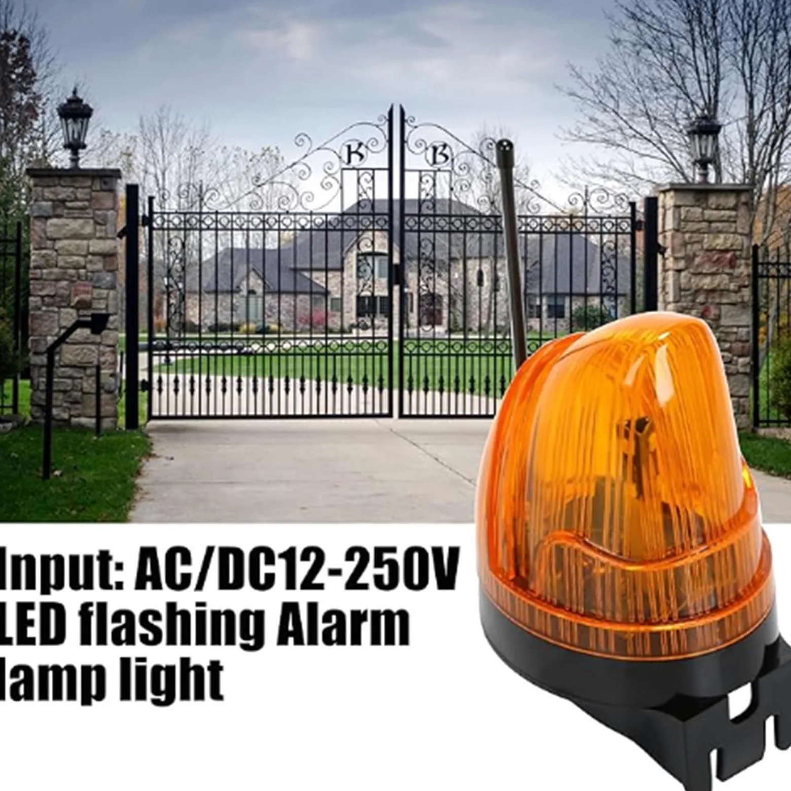 12 V a 220 V LED lampeggiante spia con IP54 impermeabile proteggere e forte componente ABS per garage parcheggio cancello automatico misura di sicurezza
