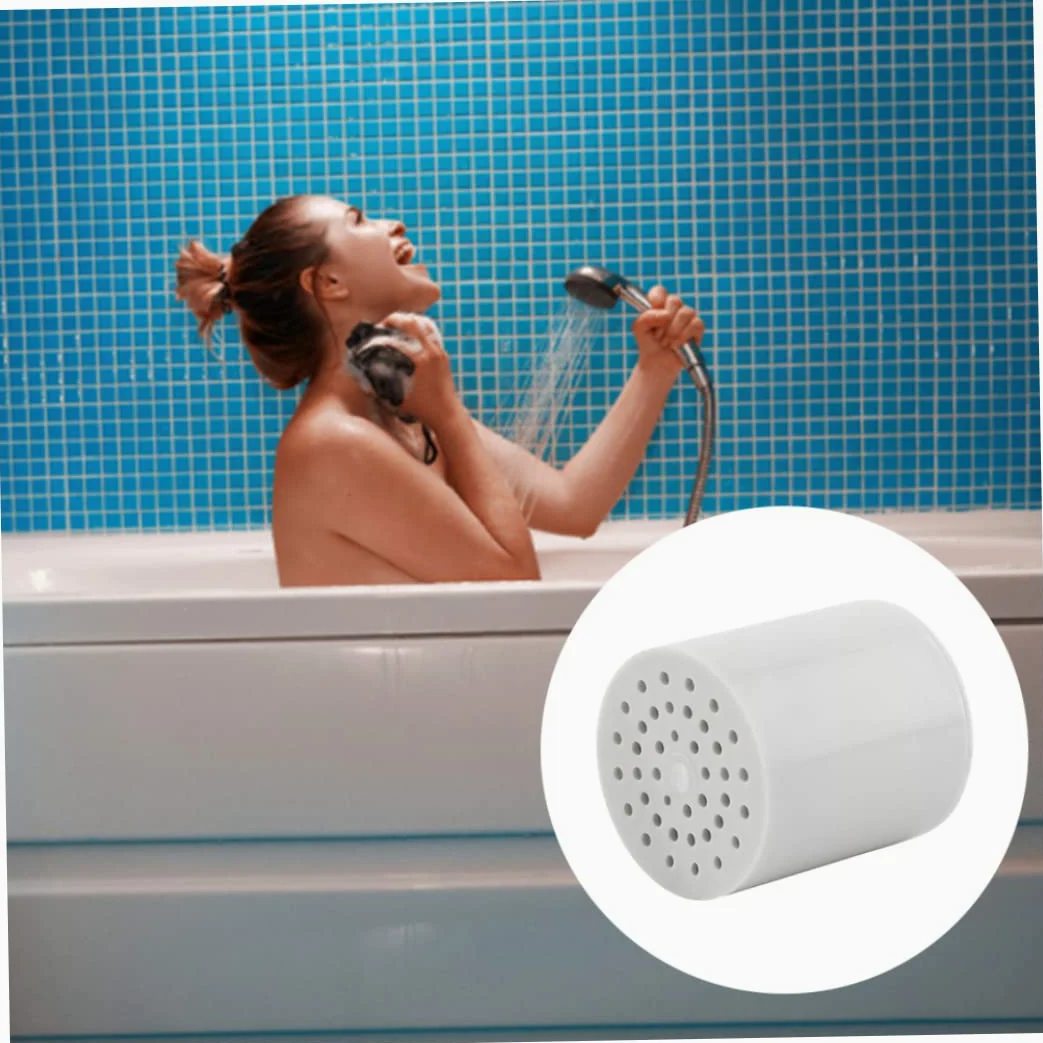 Cartuccia di ricambio per filtro doccia a 15 fasi, 4 pezzi, compatibile con addolcitore d'acqua, migliora la qualità dell'acqua per pelle e capelli più sani, facile da installare, filtro per soffione