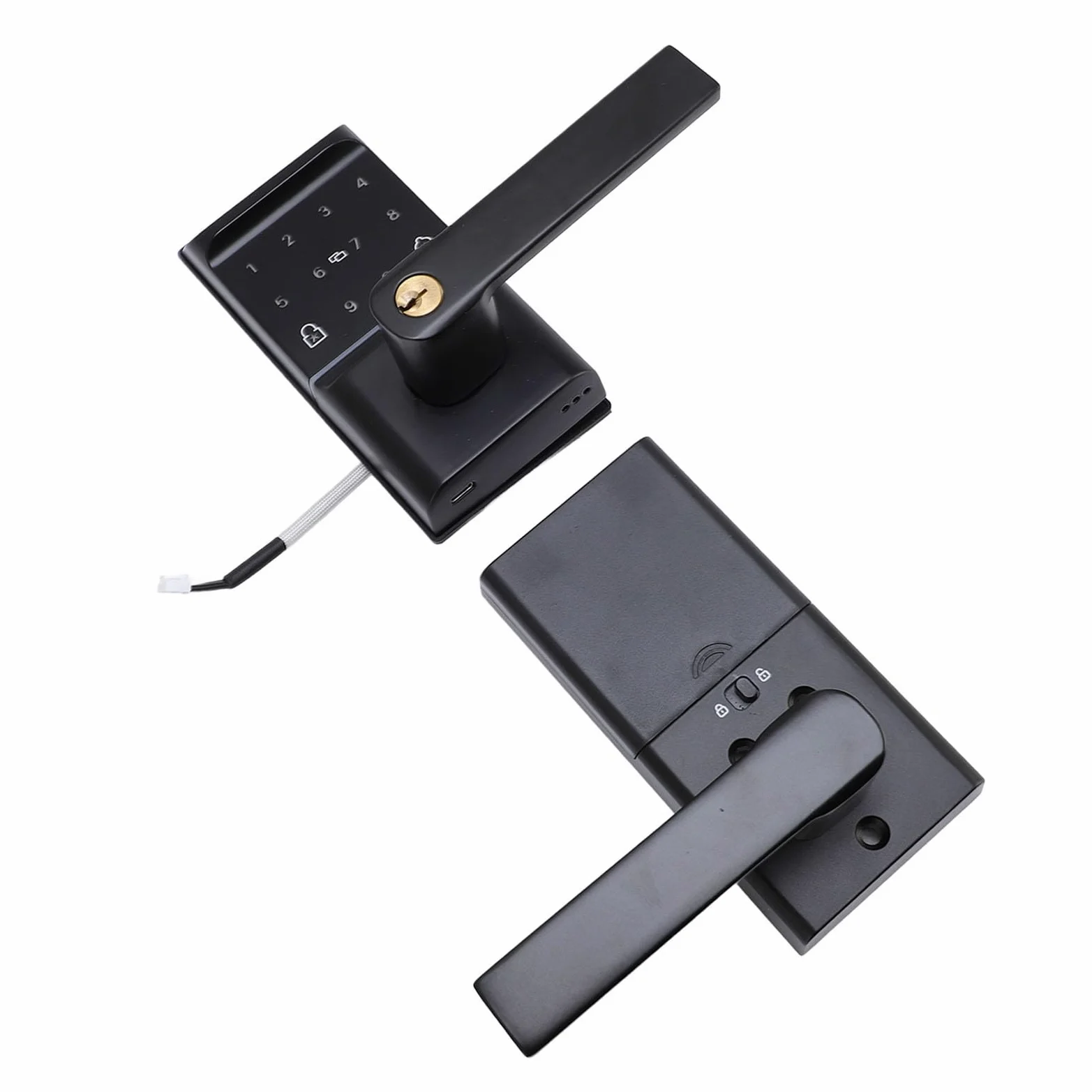 Serratura per Porta con Impronta Digitale, Ingresso Senza Chiave Intelligente WiFi 5 in 1 con Tastiera Touchscreen, Metodi di Sblocco Multipli per Appartamento