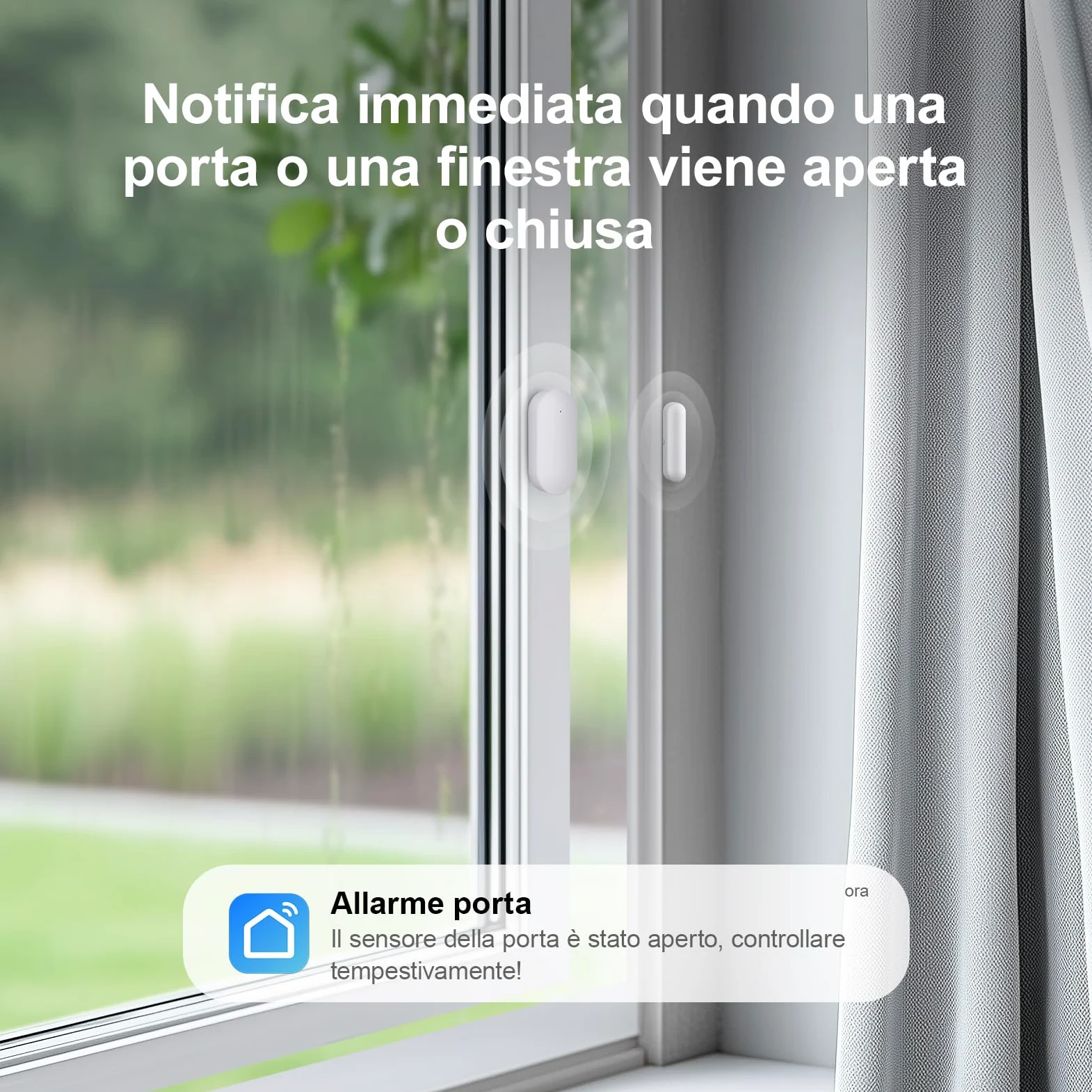 LWOHSI Sistema Di Sicurezza Domestica,GSM 4G+WiFi Allarme Casa Senza Fili,Allarme Antifurto Domestico Touch Screen da 4,3",Compatibile con Alexa Google Home
