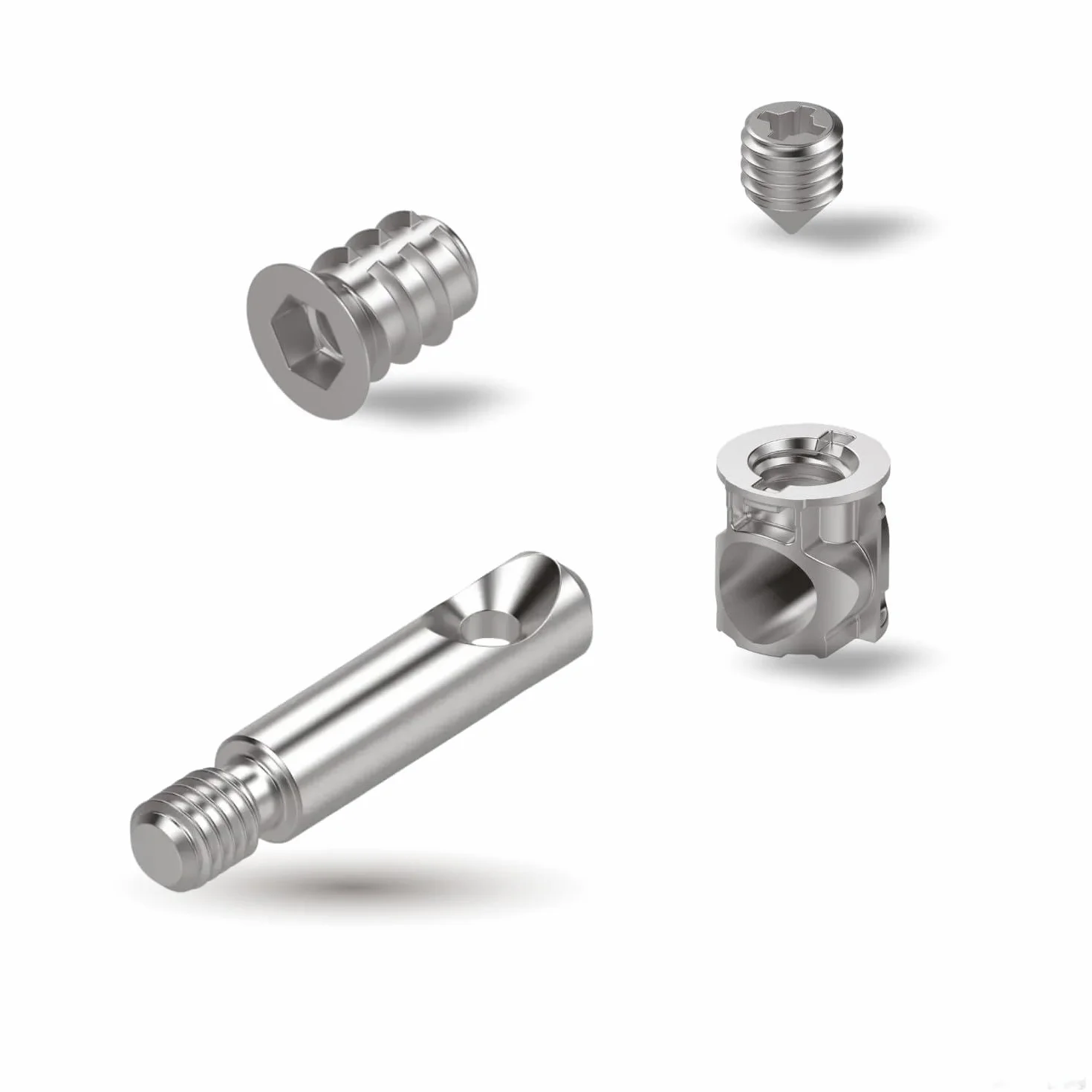 EVOTRADE Kit Montaggio Mobili 200 Pezzi Barilotto Ø14 Grano M8 Bussola M6 Tirante L43,5mm