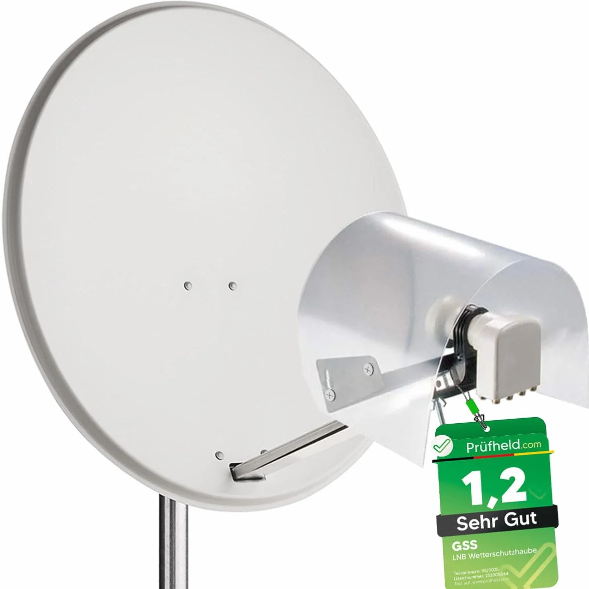 GSS LNB protezione dalle intemperie per 2 LNB, protezione dalle intemperie, protezione LNC da pioggia, grandine e neve, protezione LMB per parabola satellitare, copertura LNB