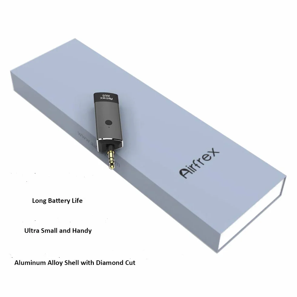 Trasmettitore Bluetooth Airfrex compatibile con cuffie Bluetooth e altoparlante Bluetooth/ricevitore Bluetooth, funziona con MP3 / Walkman / PS4 / Nintendo Switch e altri lettori musicali