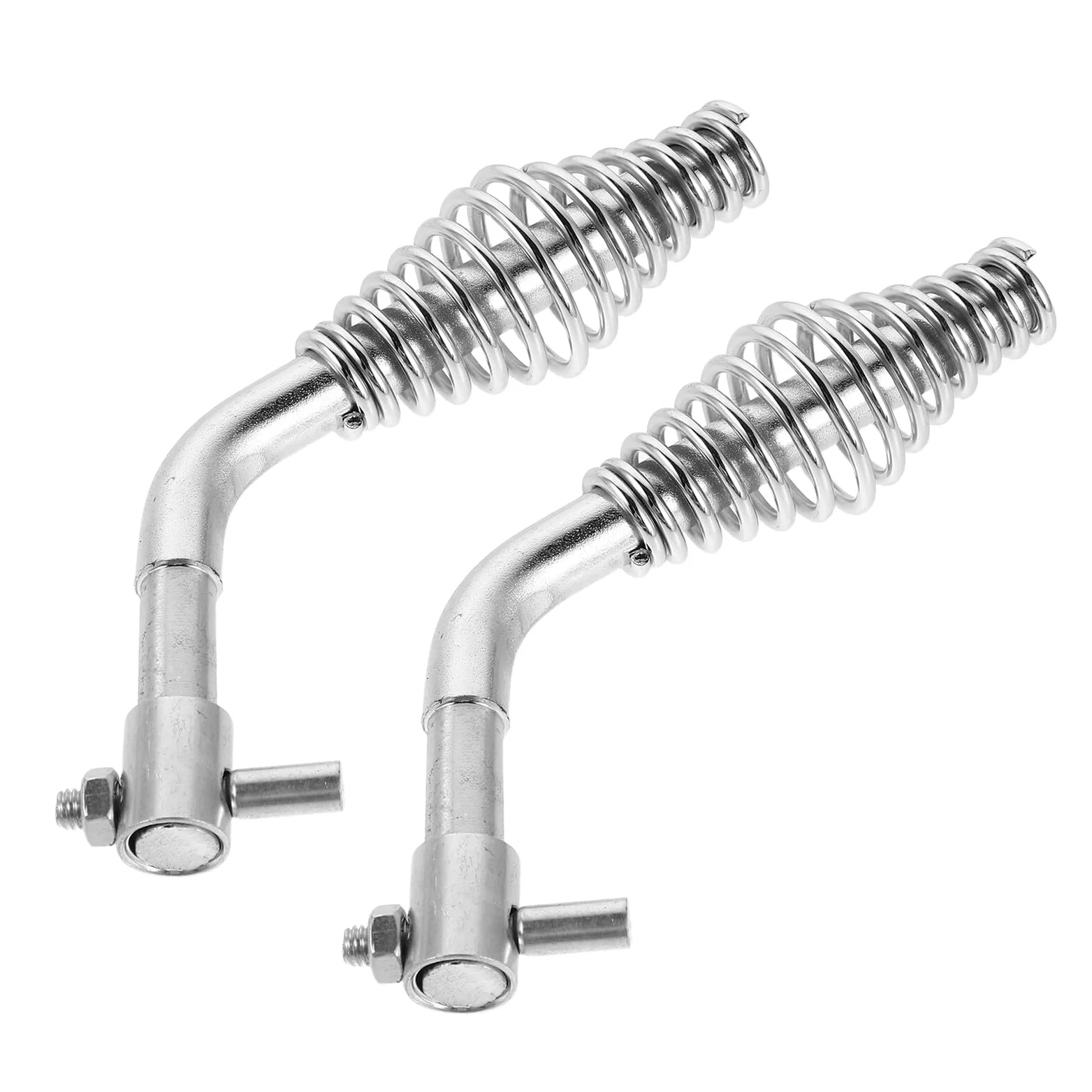 Mikinona 2 Pezzi Maniglia a Molla per Porte di Caminetti a Legna 2 Pezzi in Metallo Resistente Installazione Semplice, Ricambio per Forni e Accessori Riscaldamento, Adatta per Porte di