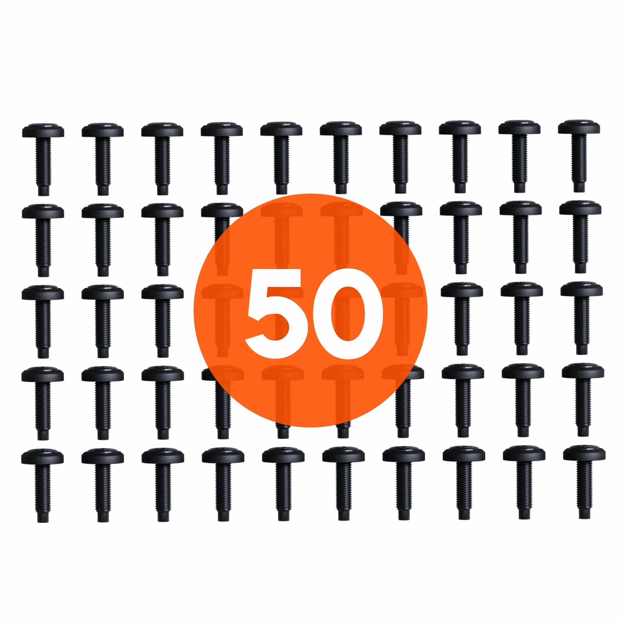 ECHOGEAR Viti per montaggio su rack 10/32 acciaio con rondelle nylon confezione da 50