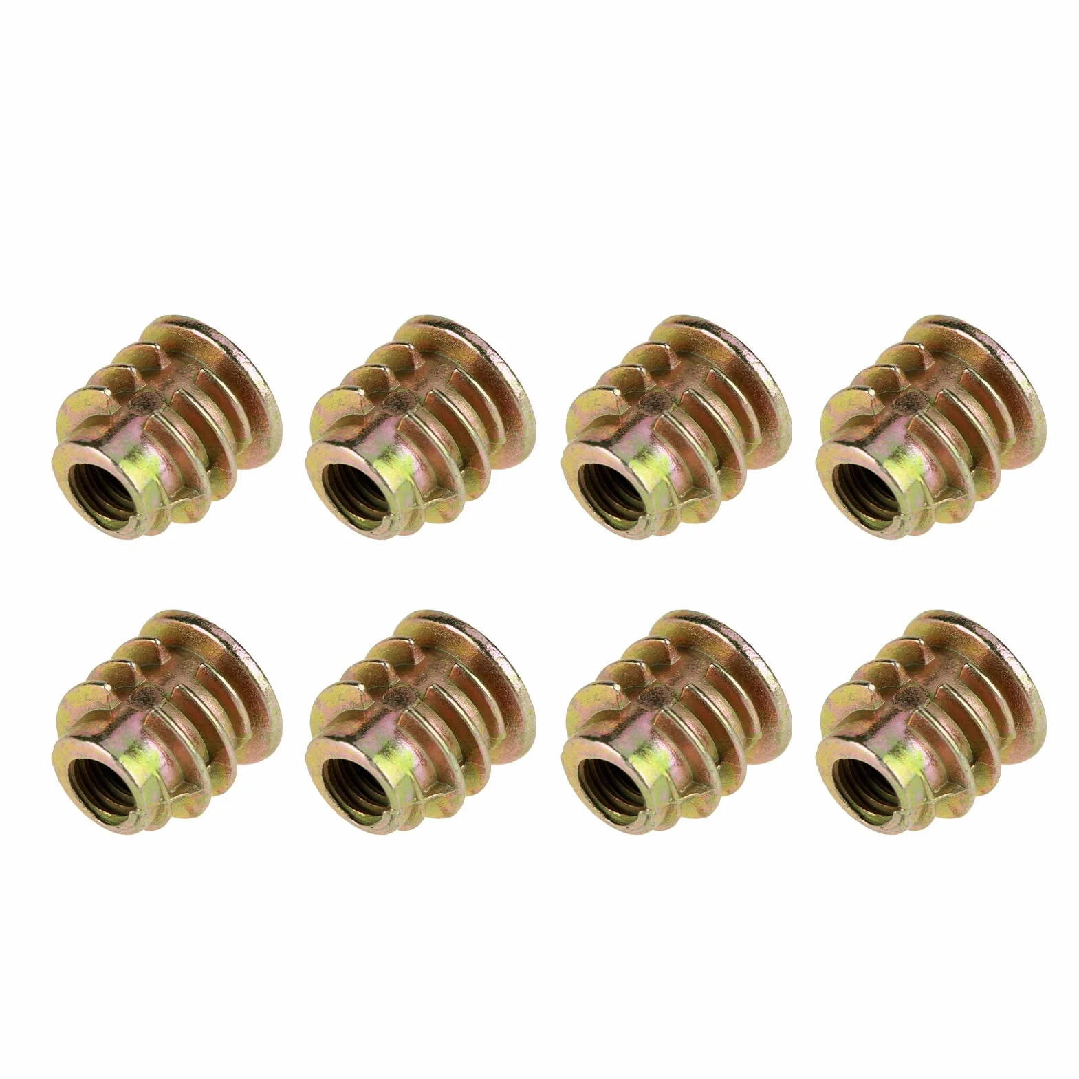 Boccole Filettate per Legno M4 x 8 mm Inserti Esagonali in Lega di Zinco 50 Pezzi