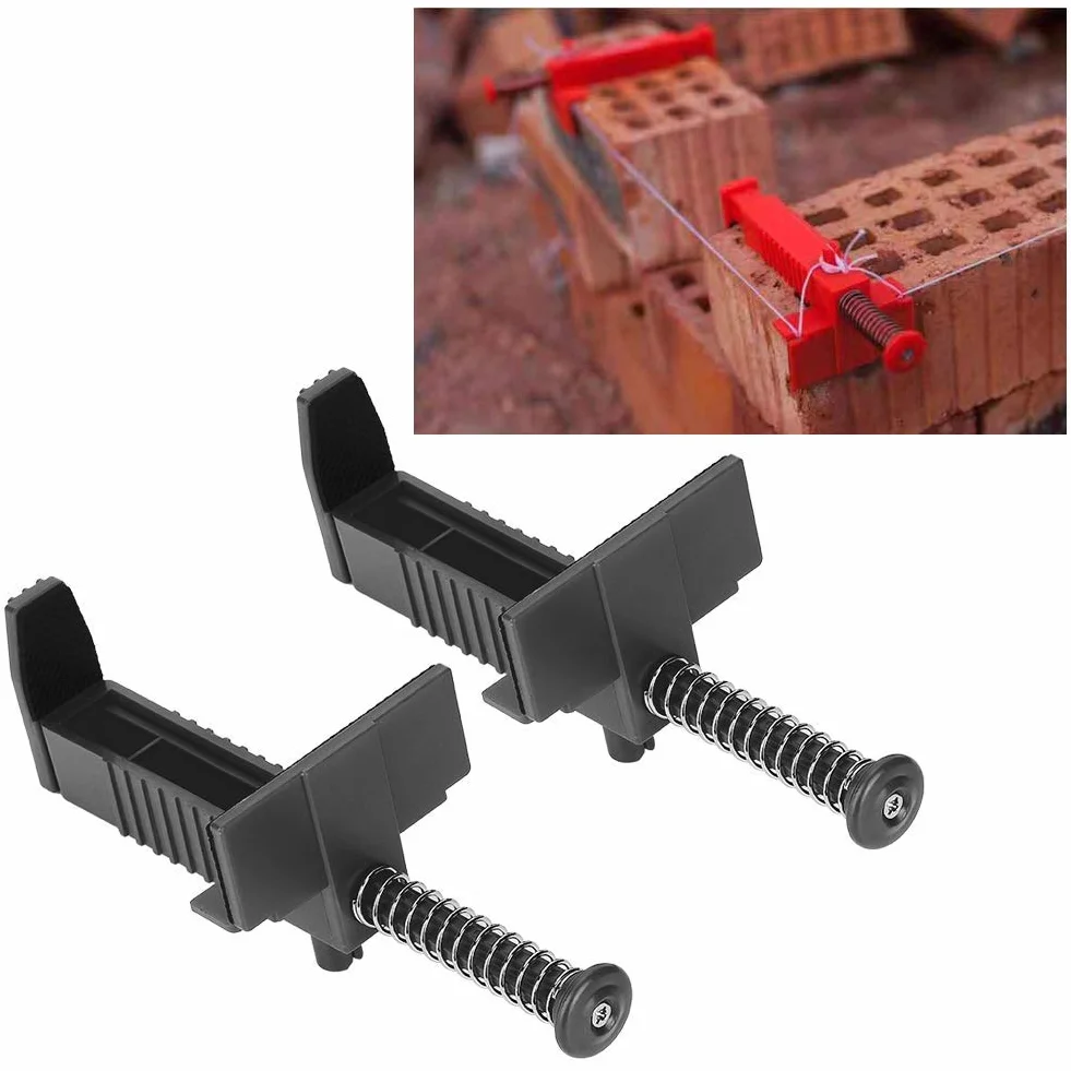 Brick Liner Runner Wire Drawer Strumento di misurazione per muratura Livellamento Antiscivolo Accessorio di ingegneria Nero