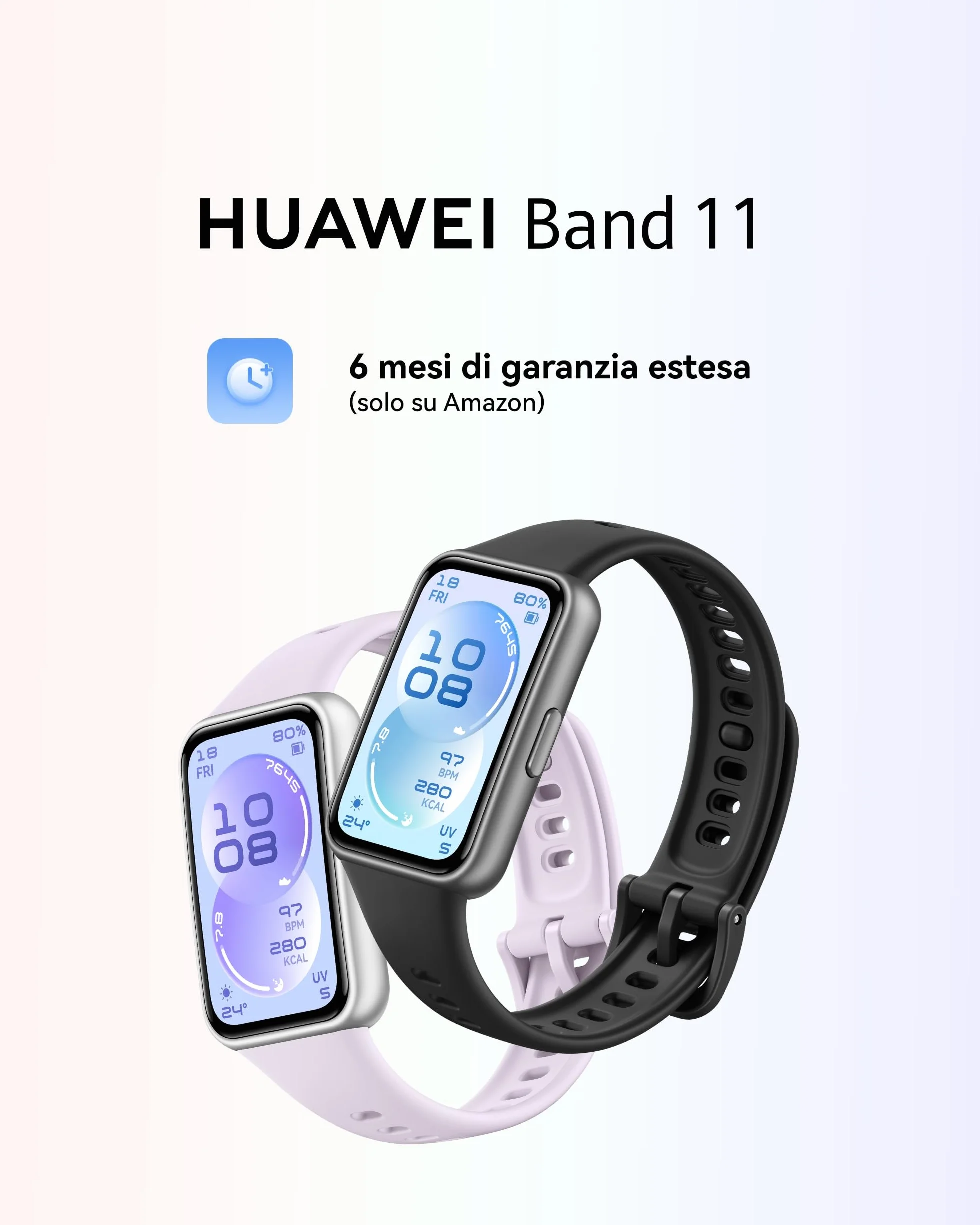 HUAWEI Band 11 Smartwatch, Display da 1.62" Super Luminoso, Fitness Tracker HRV del Sonno Medio, Fino a 14 Giorni, 5ATM Livello di Impermeabilità, Activity Tracker per il Benessere Emotivo, Nero