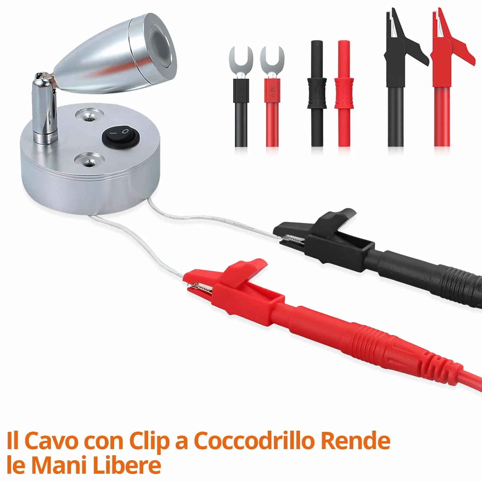 Proster Kit Puntali da Test per Multimetro 24 in 1 con Sonde di Multimetro Sostituibili Placcate in Oro Conduttori di Prova Maschio e Femmina Ganci di Prova U Plug Clip a Coccodrillo
