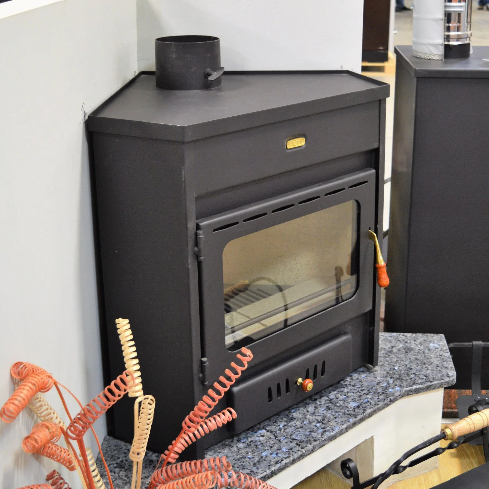 Prity AMB Bruciatore a legna 12kw combustibile solido per stufa ad angolo