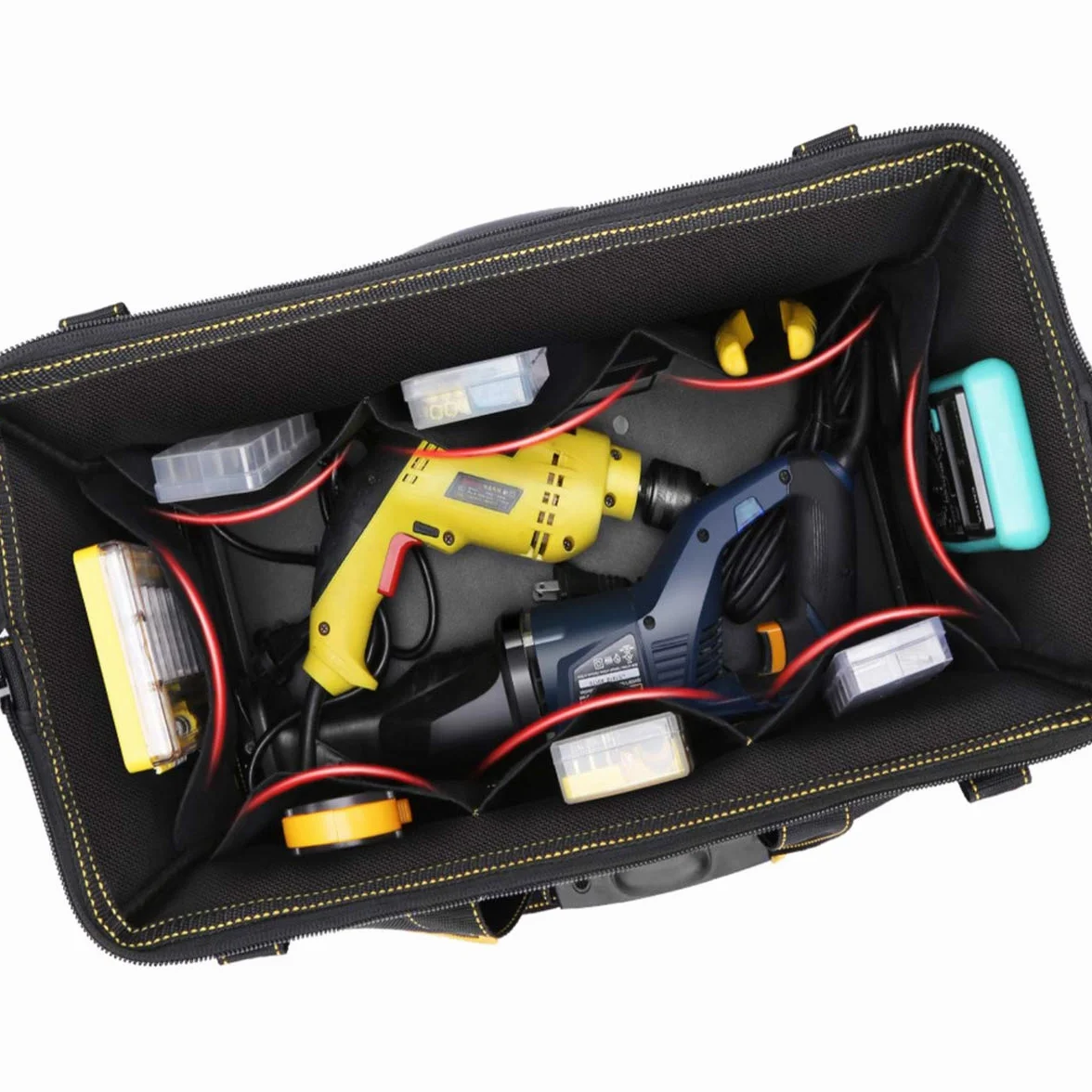 Organizzatore Per Borsa Degli Attrezzi Da 17 Pollici, 43×17×25 Cm, Tracolla Regolabile Organizzatore Per Borsa Degli Attrezzi Per La Casa Fai-da-te E Stoccaggio Dell'attrezzatura Con Tracolla