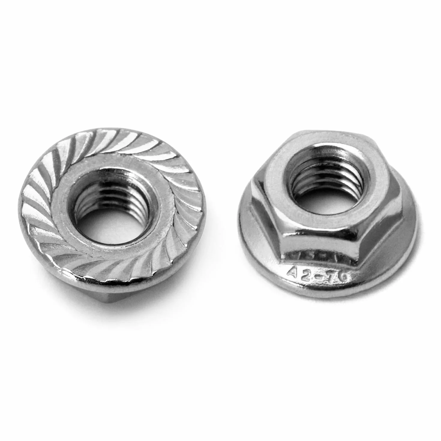 QWORK M6 Dado Flangiato Esagonale, acciaio inossidabile 304, confezione da 50