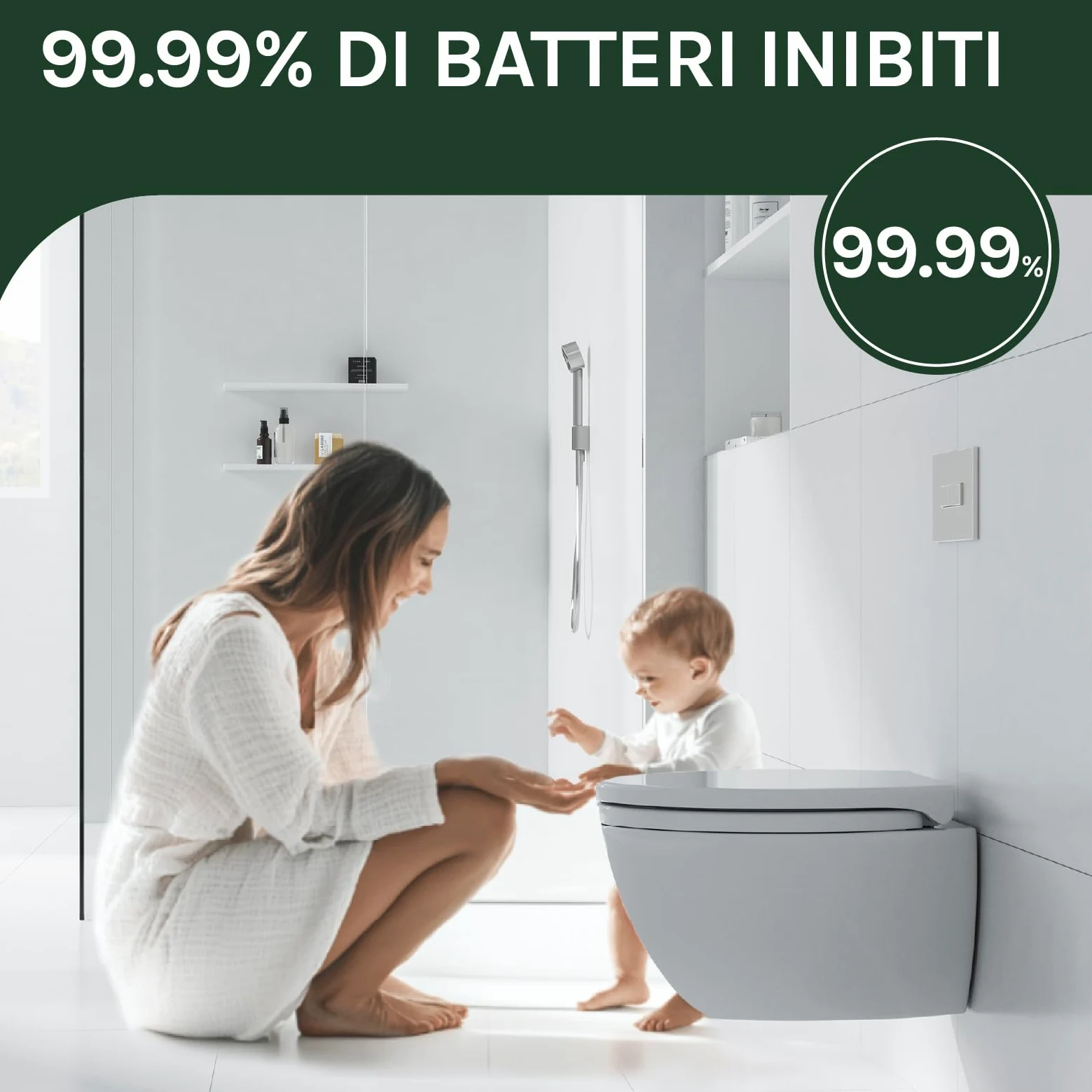 WOLTU Copriwater Sedile WC Universale Coperchio con Chiusura Ammortizzata Soft Close Toilet Seat Bagno in Plastica Bianco a Forma di O