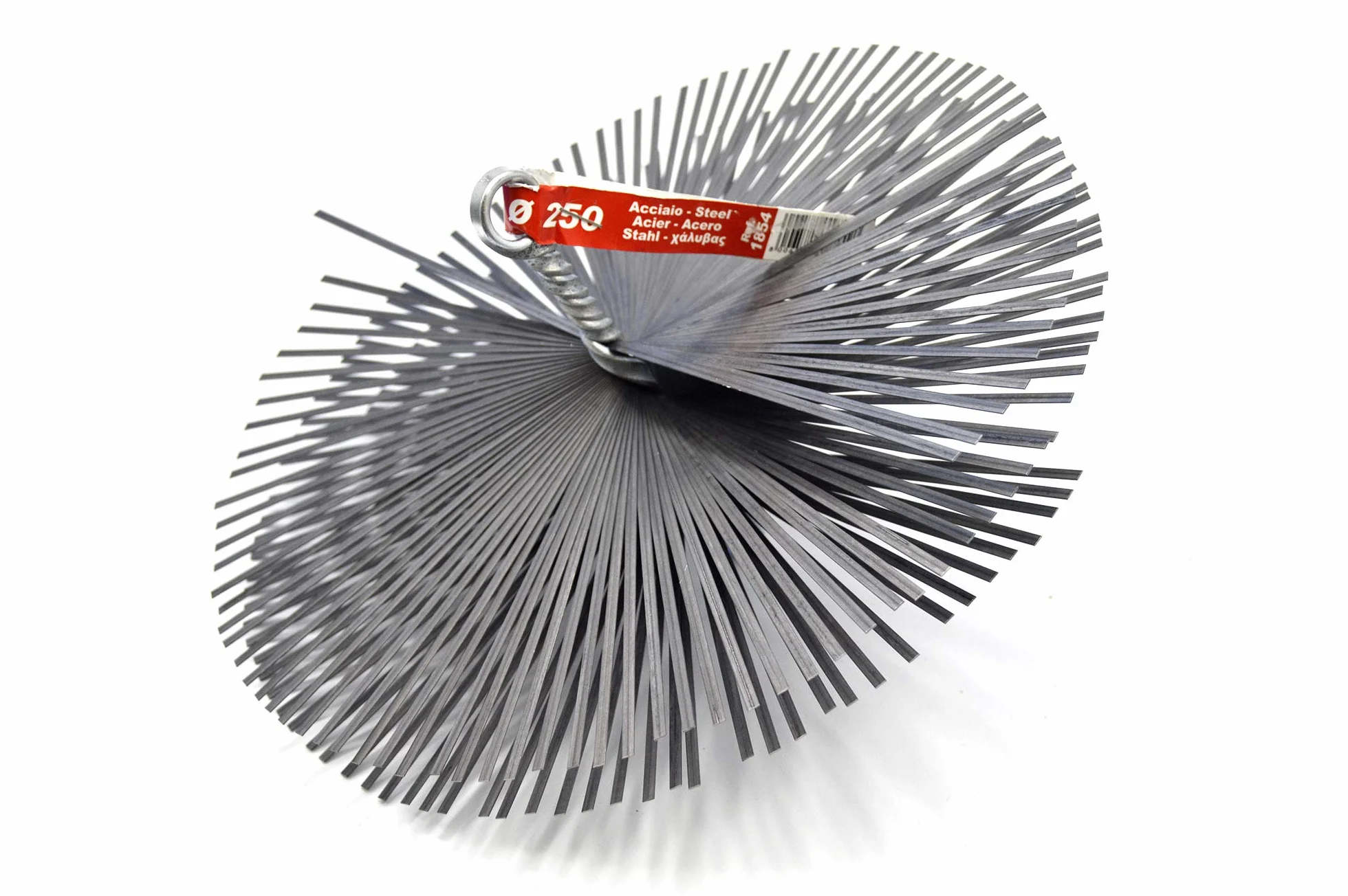 Pyro Feu 862618 Testina spazzacamino acciaio 250 mm filettatura metrica 12, Grigio