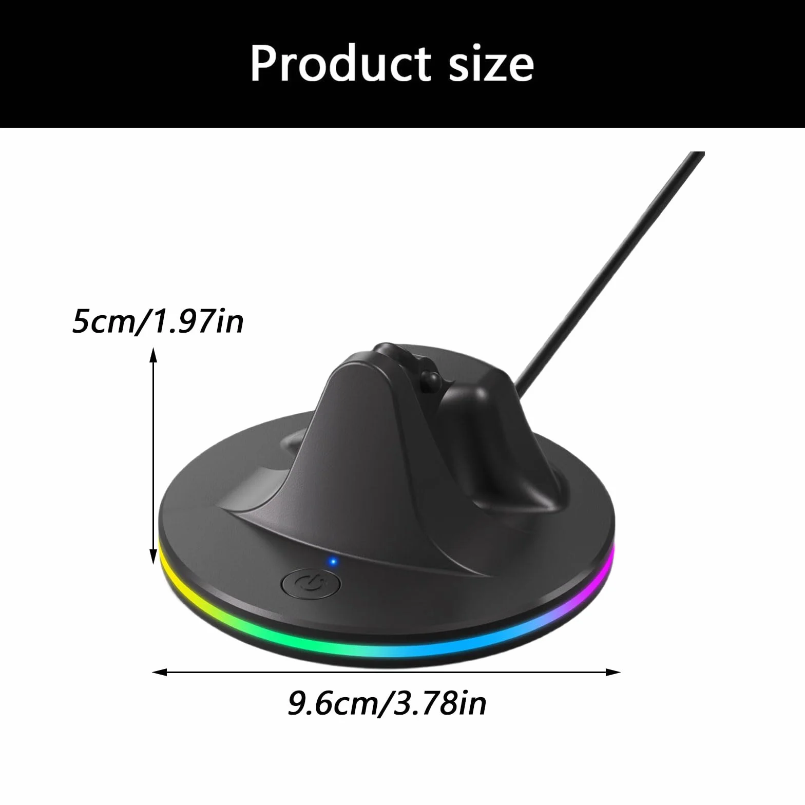 Moderna compatta per Ray Smartests Glass | Alloggiamento in ABS con ricarica sicura e Quick Power Quick Dock, piattaforma sicura, moderno compatto