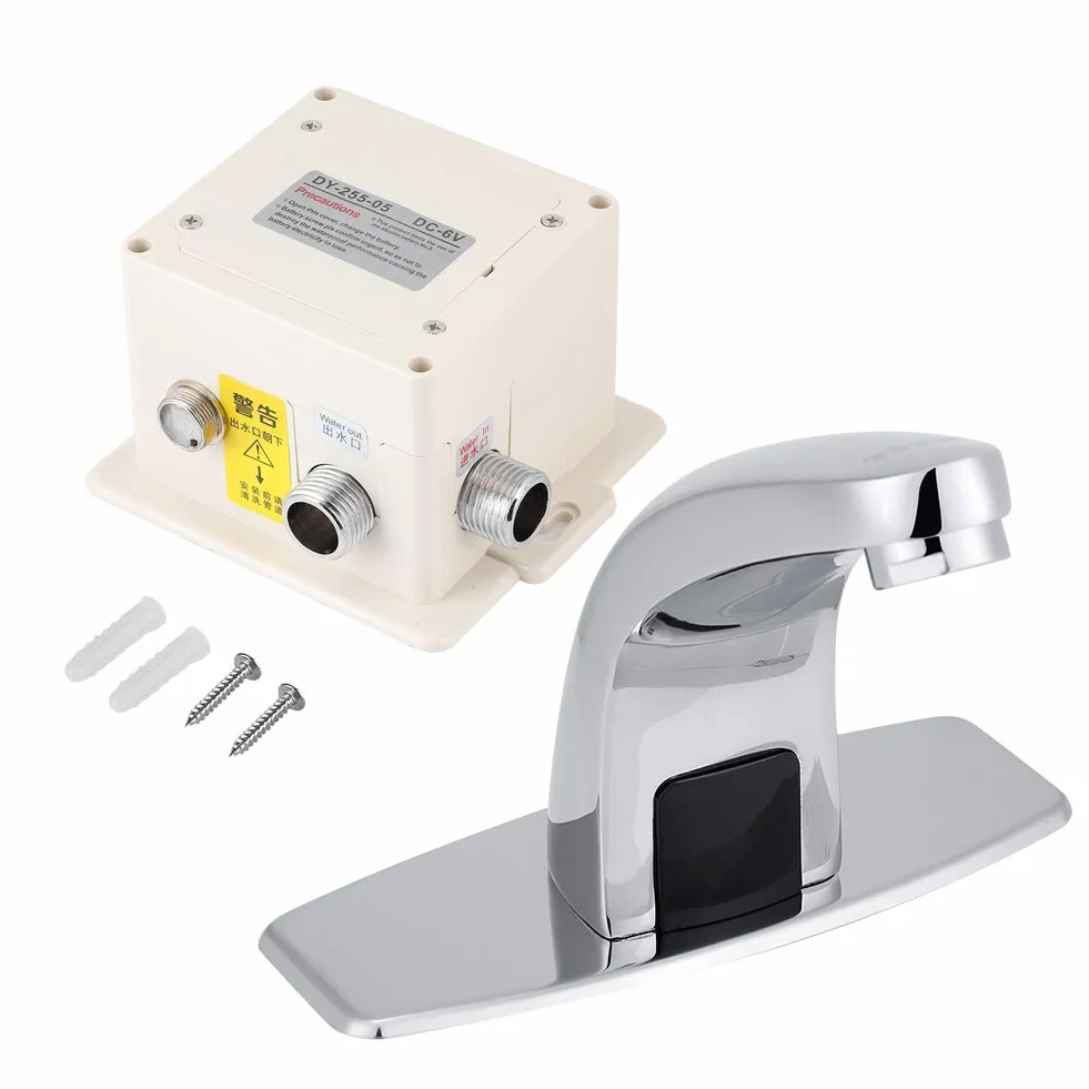 Rubinetto automatico a infrarossi per lavello bagno con scatola di controllo