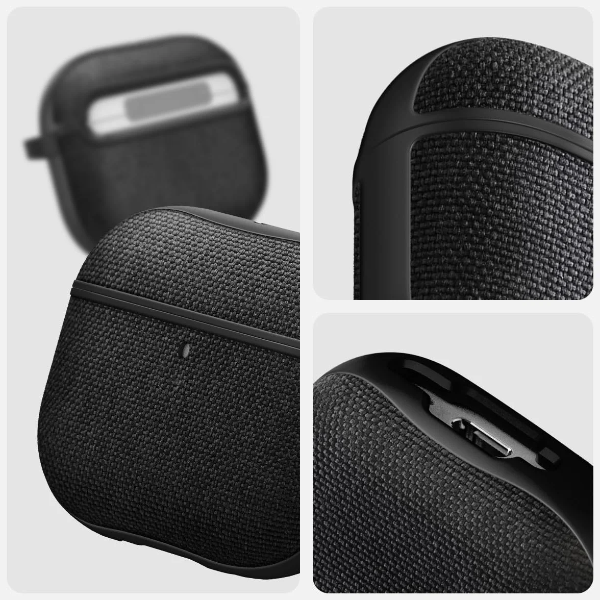Spigen Cover Urban Fit Compatibile con AirPods 4 (2024), Custodia Airpods 4 - Nero