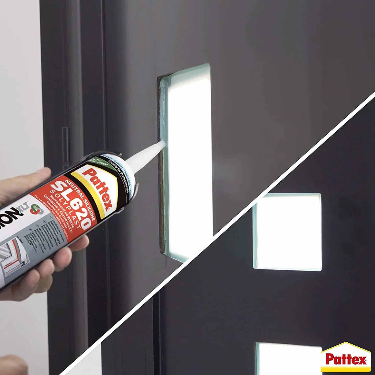 Pattex Silicone SL 620 Marrone RAL 8014 300ml Odporny na pleśń i UV ISO 11600