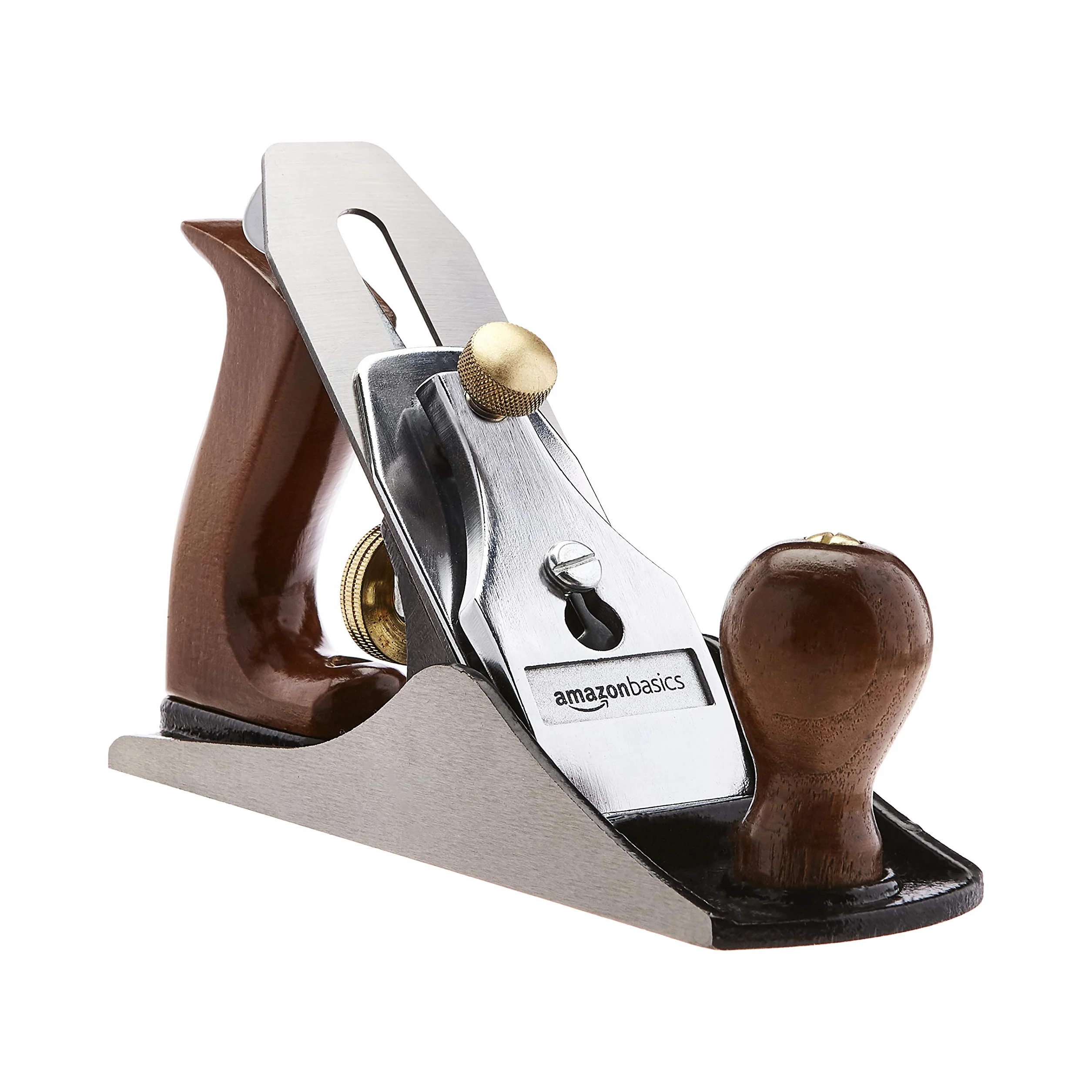 Amazon Basics Pialla manuale n.4, universale regolabile, lama 50.8 mm, impugnature legno