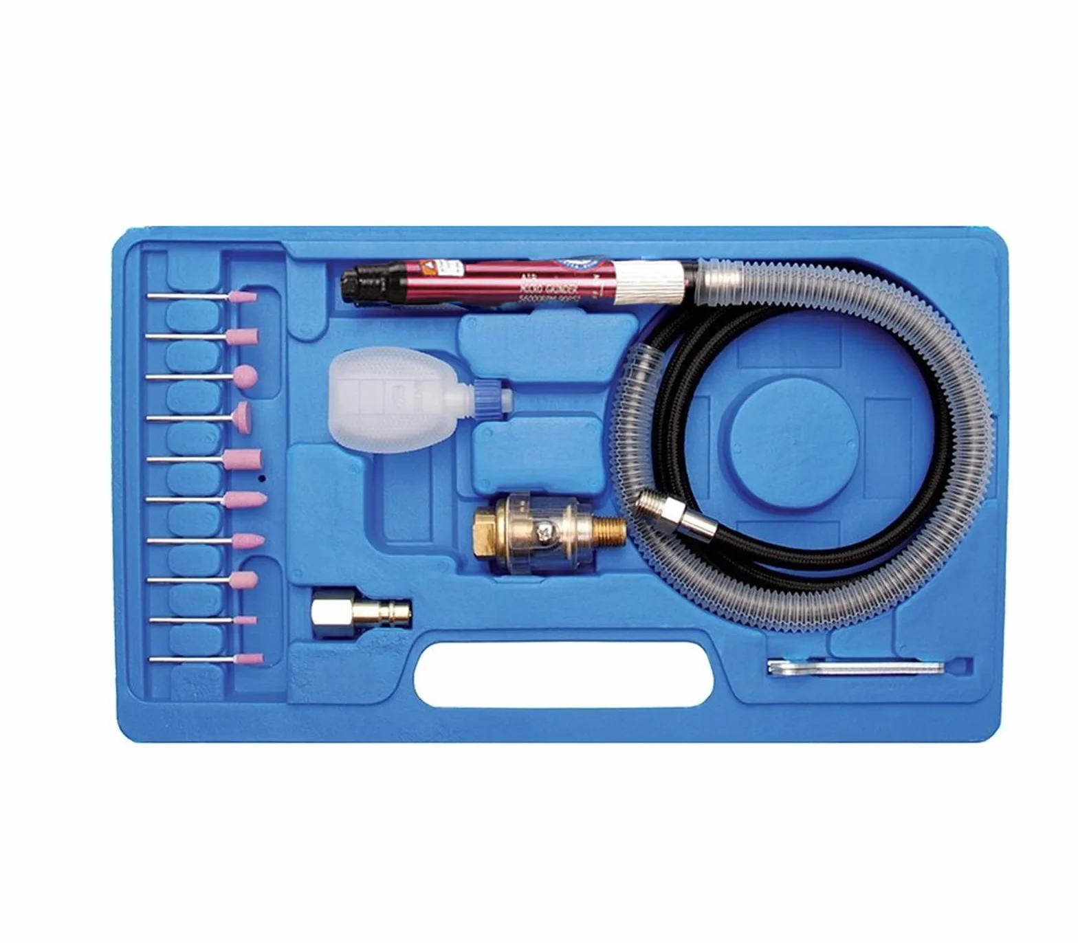 CLICLED Micro Smerigliatrice Aria 1/8 Pollici Penna Pneumatica Rossa 65.000 rpm