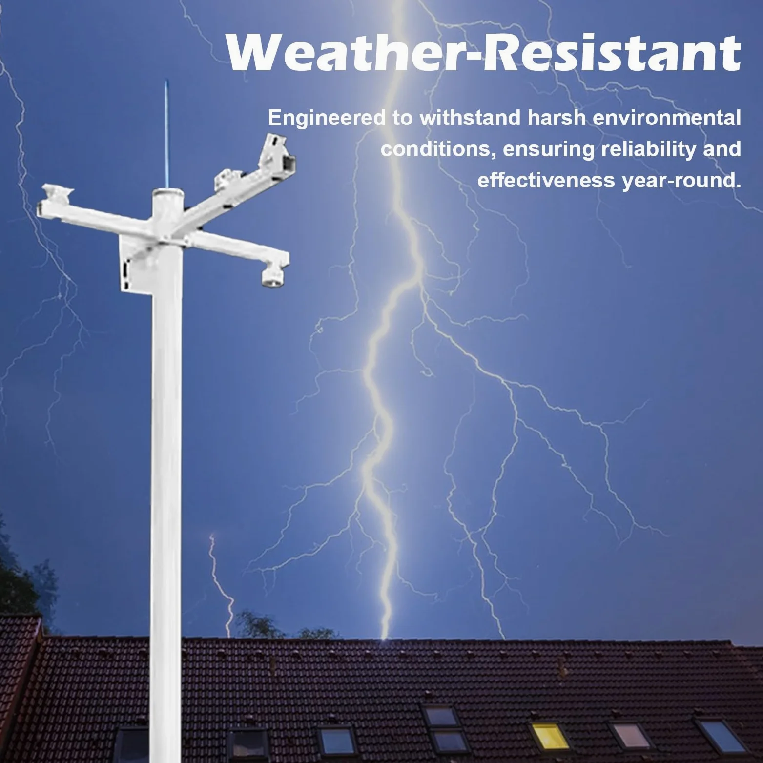 Staffa Telecamera Esterna Palo Alto per Telecamera di Sorveglianza Esterna, Supporto per Palo per Telecamera di Sicurezza, Staffa Universale per Telecamera di Sicurezza(4.5m (14.8ft))
