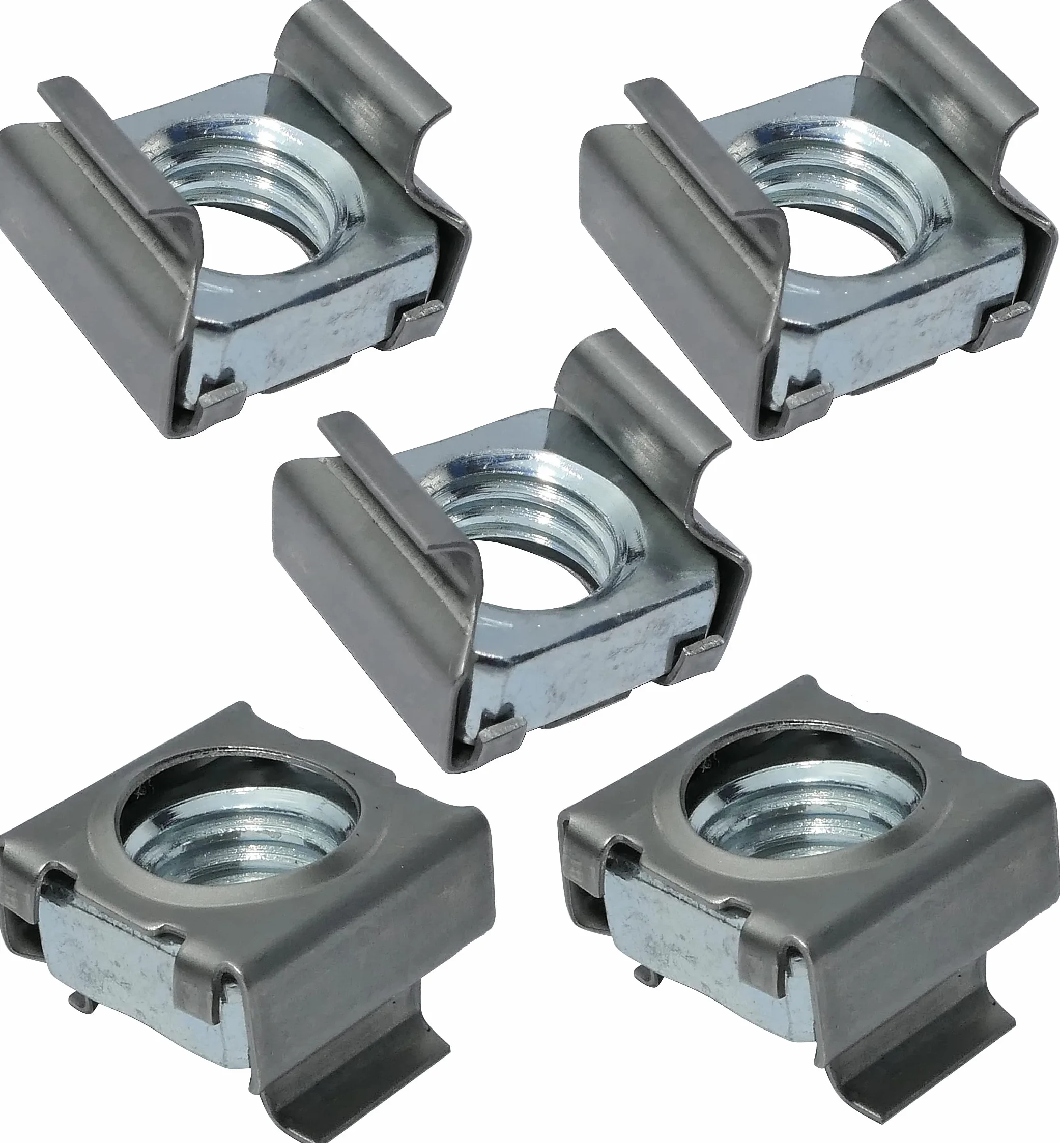 AERZETIX 5 Dadi a Gabbia M10 L16mm Lamiera 1.8-3.2mm Acciaio Zincato