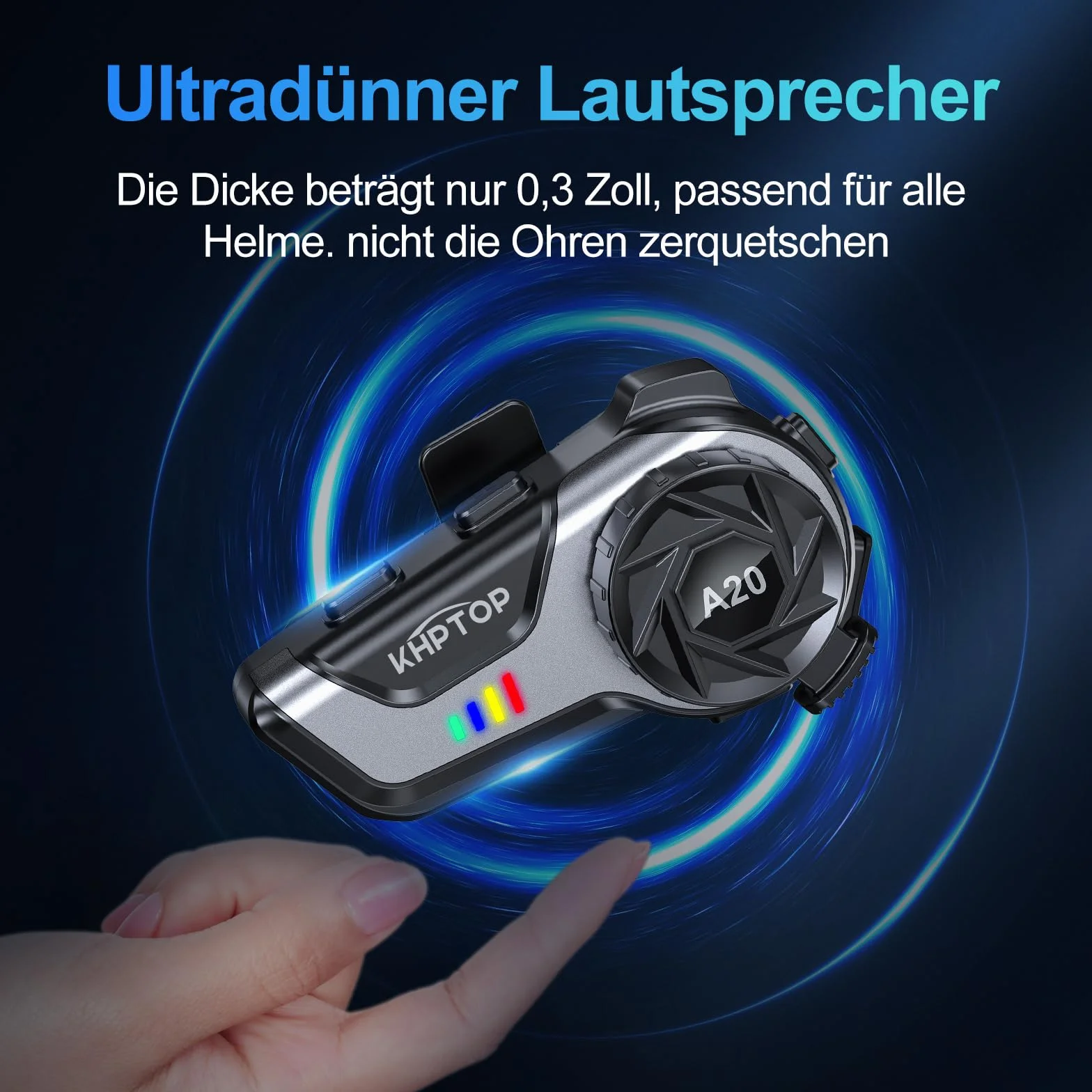 Casco Moto Auricolare CVC&DSP Riduzione del Rumore auricolari bluetooth moto Soft/Hard Mic/1000mAh Automatico Risposta/Chiamata Cuffia Musicale IPX6 Impermeabile Compatibile con Tutti i Caschi