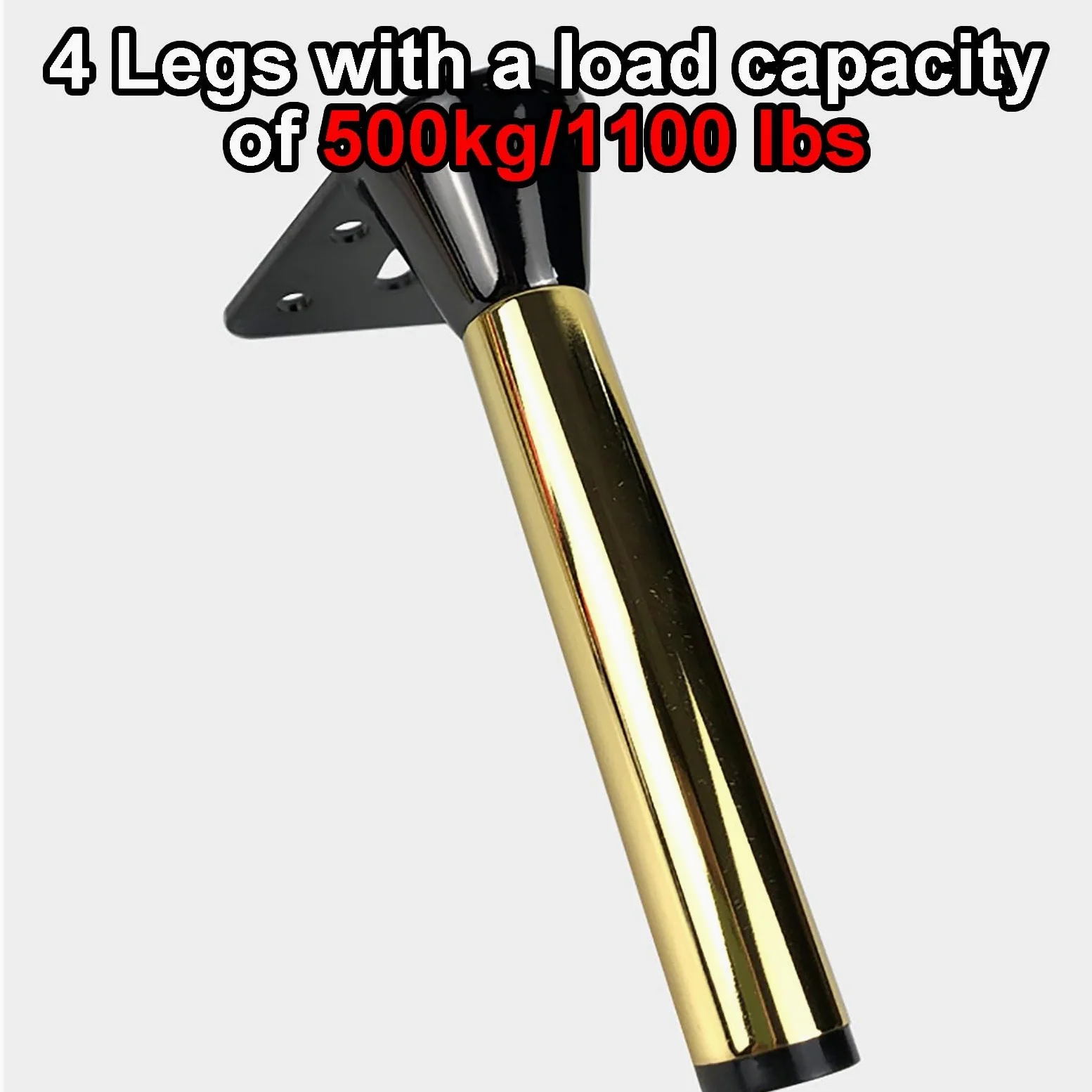 Piedi per Mobili In Metallo Piedini per Mobili Cilindriche per Comò In Stile Moderno Set di 4 Gambe per Mobili Gambe di Ricambio Fai da Te per Divano Divano Letto Tavolino da Caffè(Multi-colored,19cm/