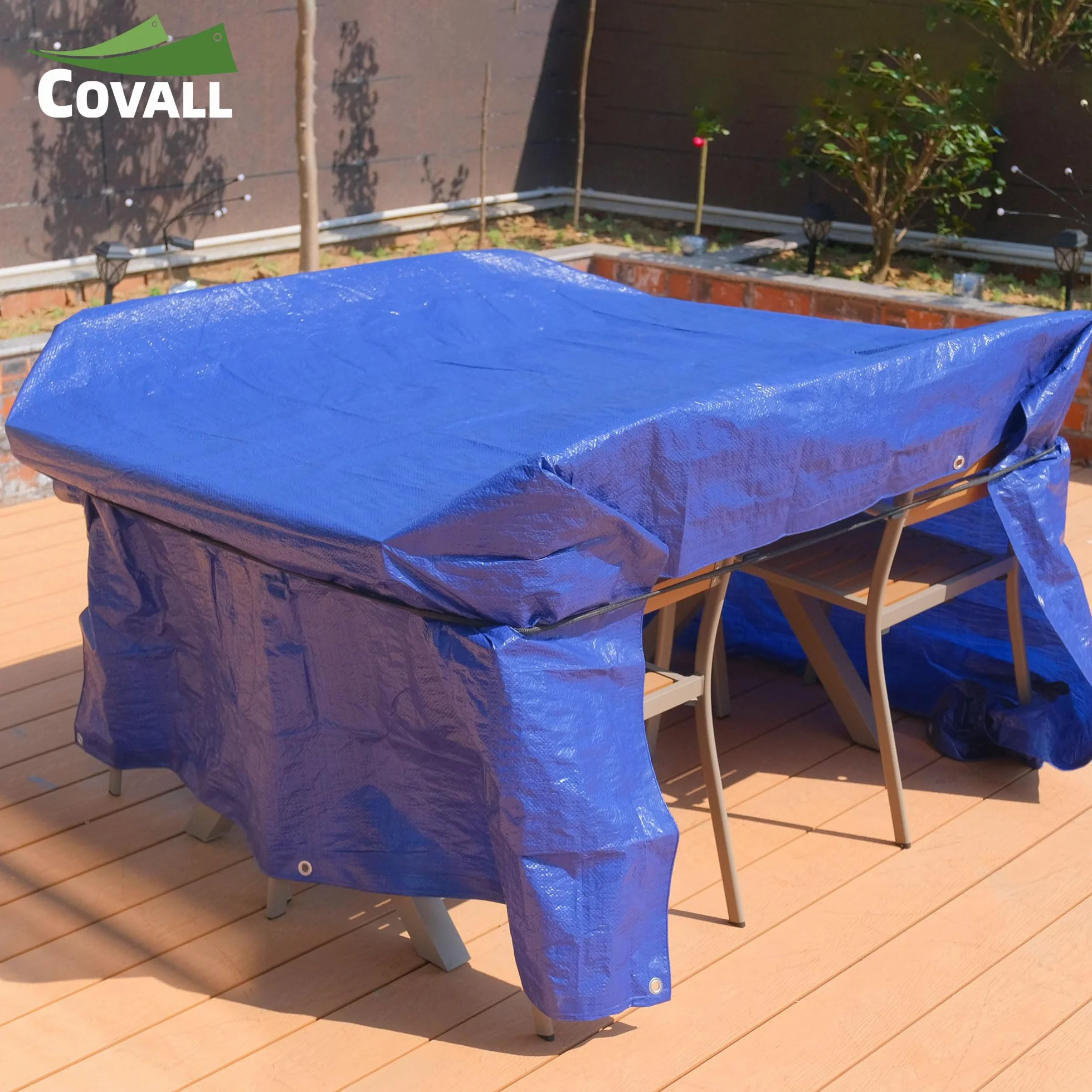 Telone Blu 2.4x3 m 115 g/m², Impermeabile Antistrappo per Carichi Pesanti, con Occhielli, per Campeggio, Giardino, Copertura Tetto e Magazzino