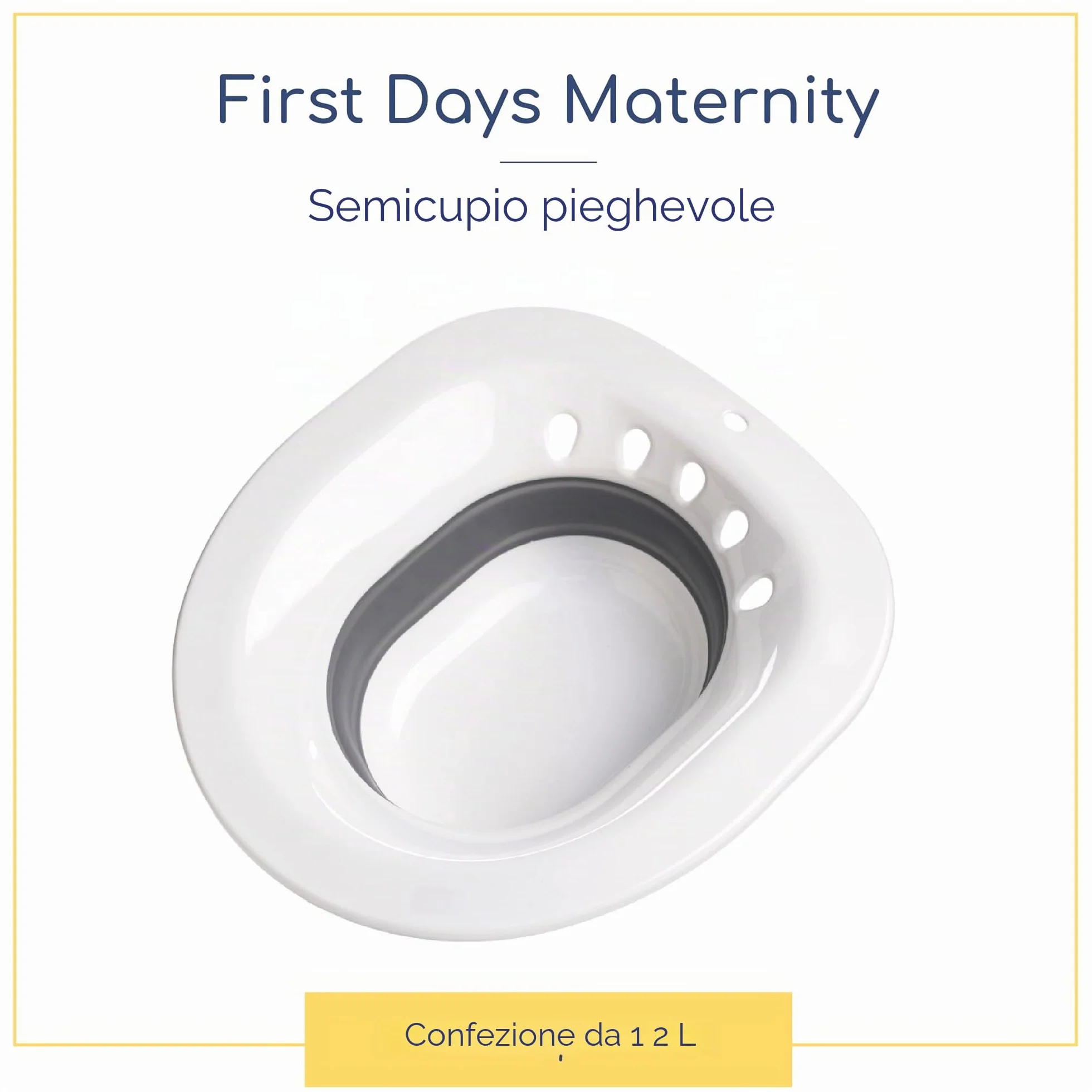 FIRST DAYS MATERNITY Sitz Bath Bidet Portatile Pieghevole per Emorroidi e Postpartum