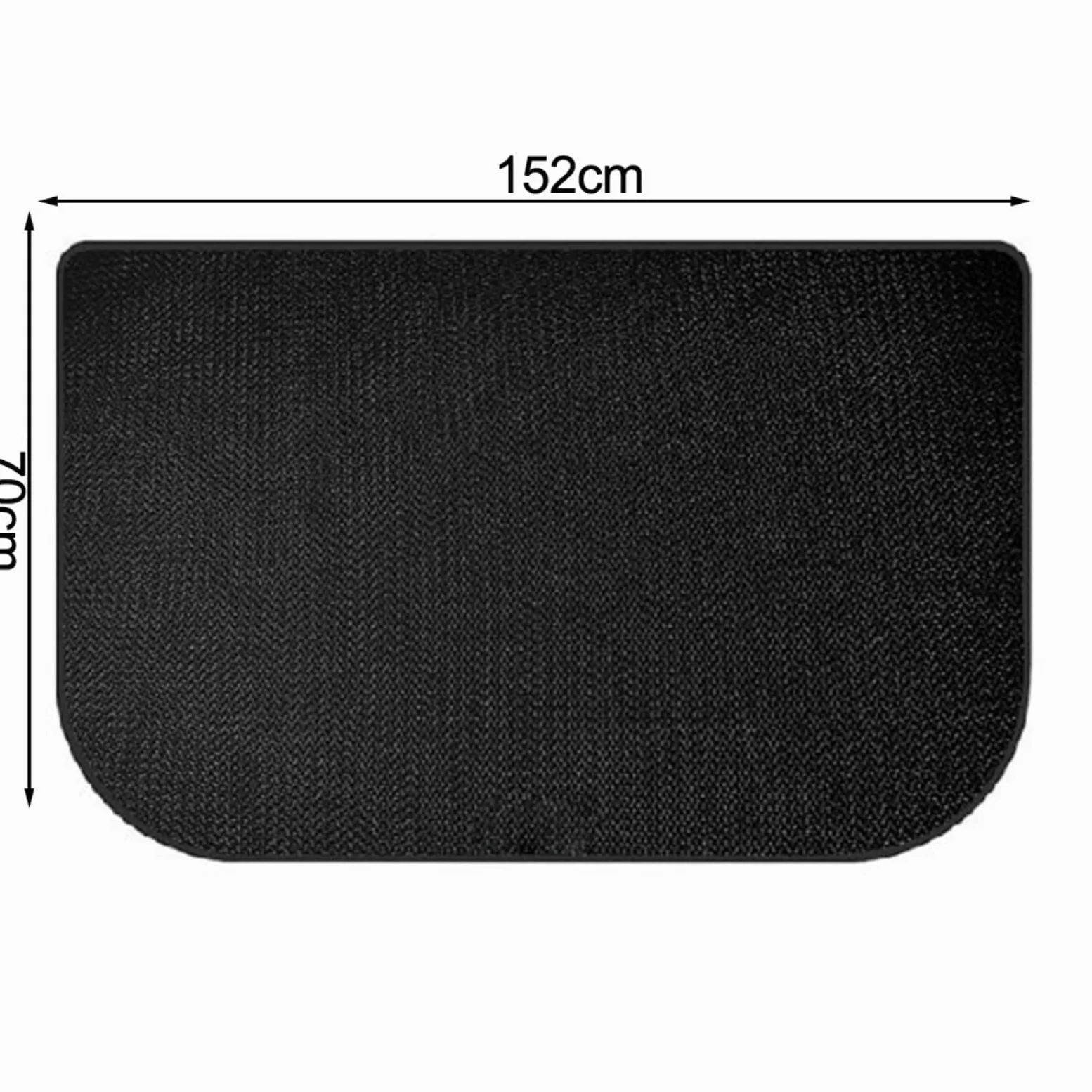 Tappeto per caminetto a semicerchio, in silicone, isolante ignifugo, per stufe, braciere e barbecue (152 x 70 cm)