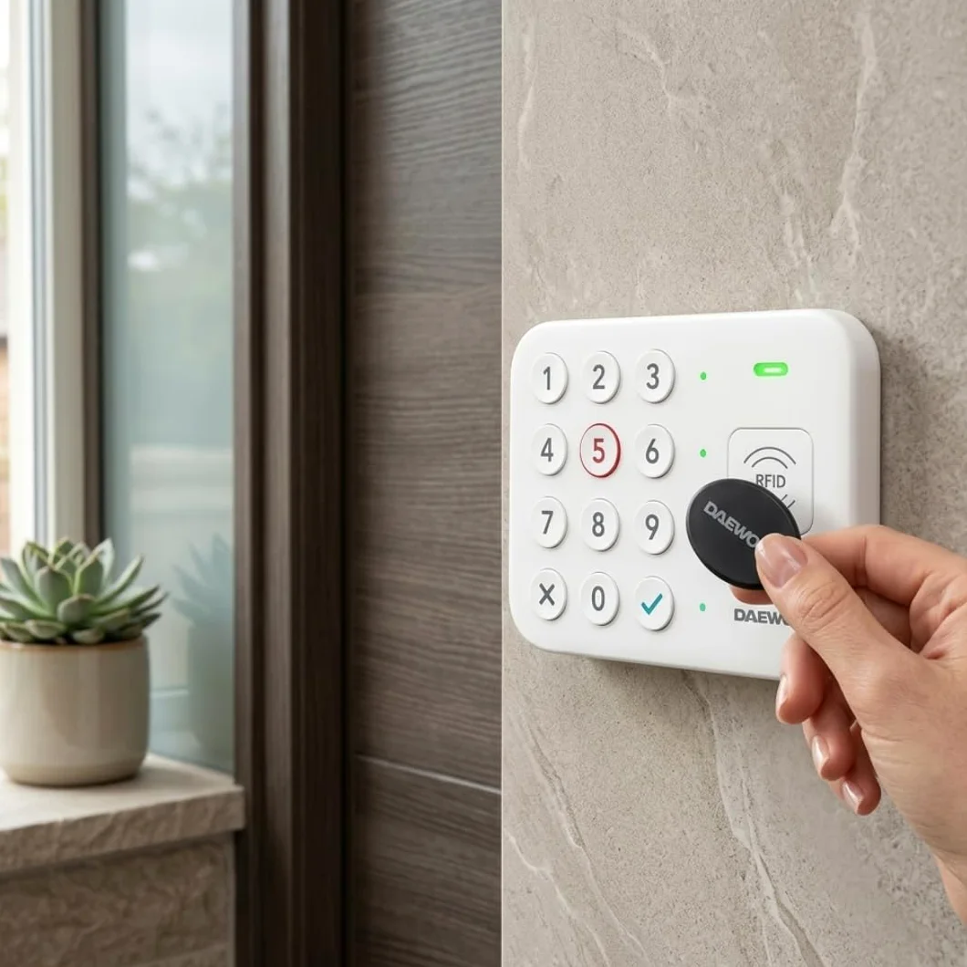 Daewoo Security - Allarme Casa WiFi Wireless Vigilia Protect - Kit completo con 3 telecamere Full HD (1 interna + 2 esterni), Sirena Esterna, 6 contattori e 8 accessori - senza abbonamento