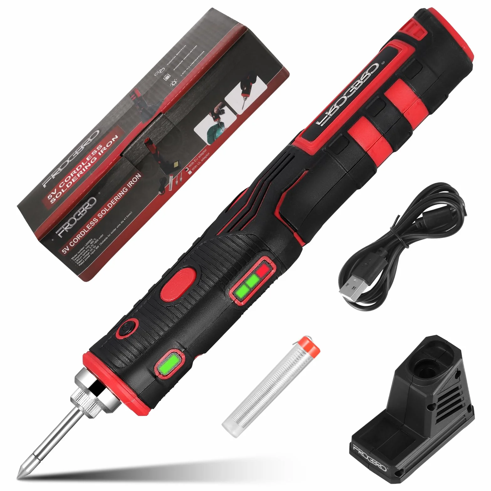 Saldatore A Stagno Senza Fili,Saldatrice Elettrico A Stagno,Carico Usb,Con 2 Consumo Di Saldatura Di Sostituzione,200-480 ℃,Ferro Di Saldatura Portatile Per Riparazione
