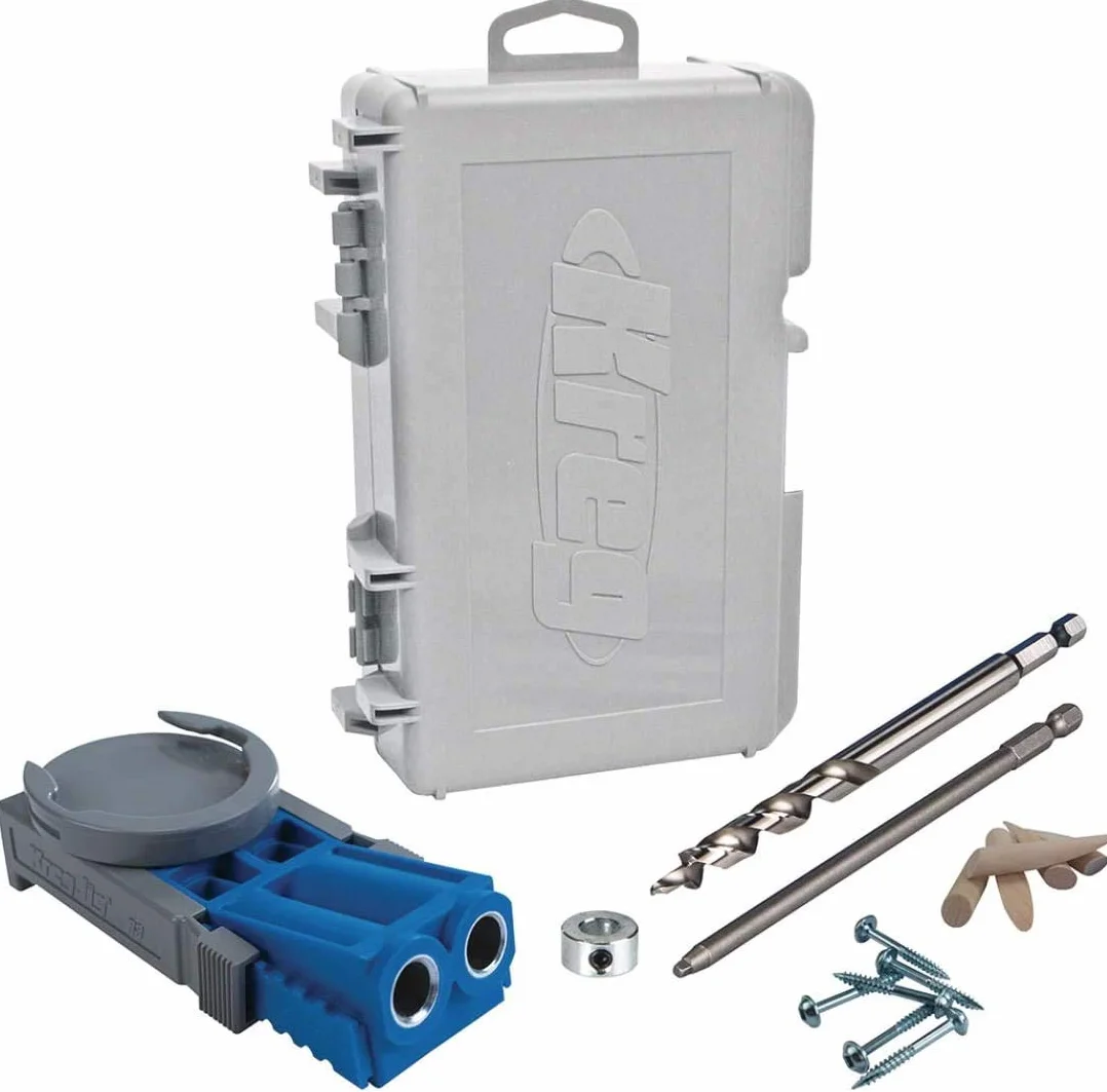 Kreg Jig R3 Kit Falegnameria Sistema Foratura Materiali 12-38mm con Accessori Custodia