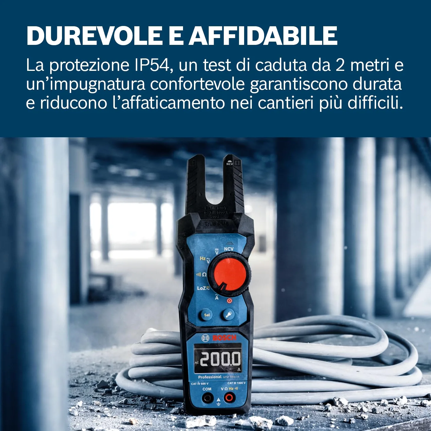 Bosch PRO Pinza Amperometrica a Forcella GFM 1000-15
