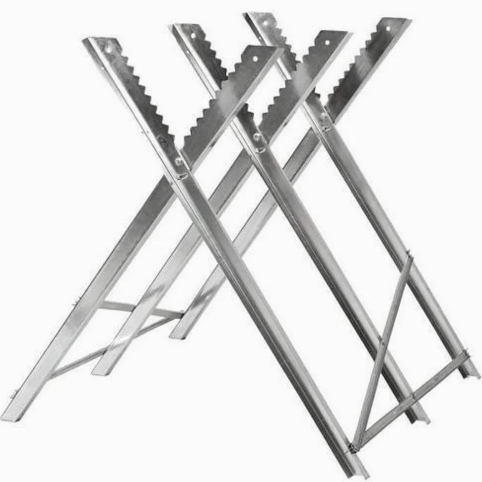Cavalletto Taglialegna in Acciaio, Cavalletto Pieghevole con Capacità di Carico 150 kg, Cavalletto Leggero Portatile, cavalletto rinforzato, motosega, pieghevole (84 * 80 * 80 cm (tre colonne))