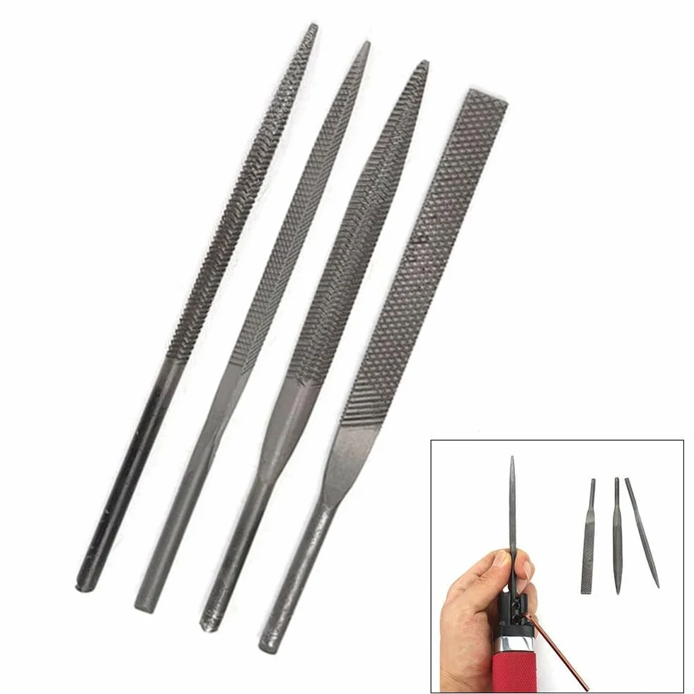 Lima piatta 5 x 140 mm denti medi per intaglio e sbavatura