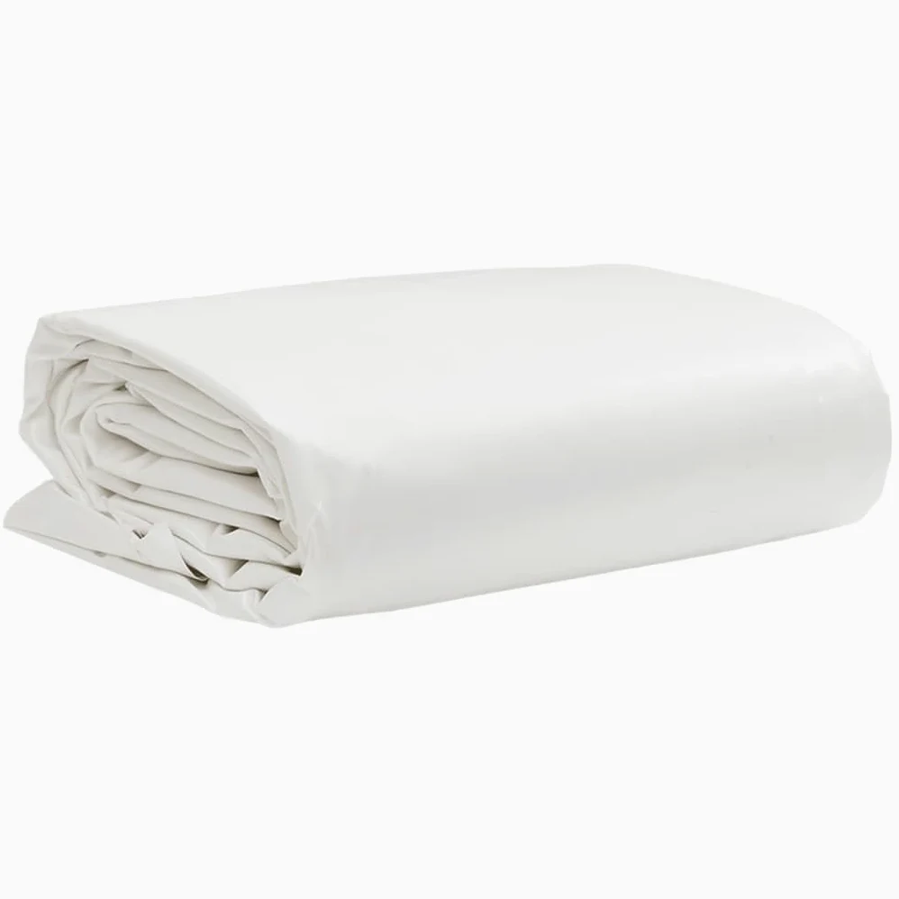 Telone bianco in tela con rivestimento in PVC, 2 x 3 m, 650 g/m², antistrappo, impermeabile, resistente ai raggi UV, resistente alle intemperie, con occhielli, per giardino, campeggio, auto
