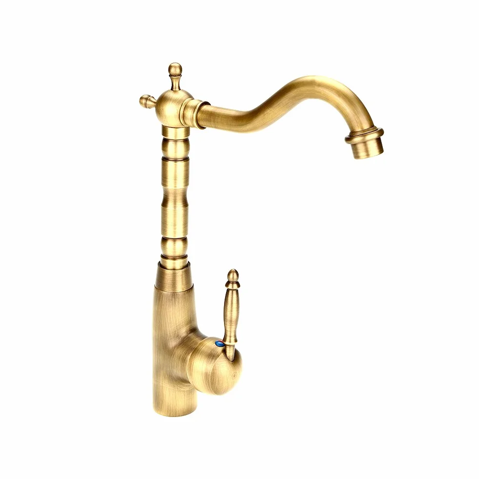 Antico Rubinetto da Cucina Monocomando Ottone massiccio bagno stile europeo