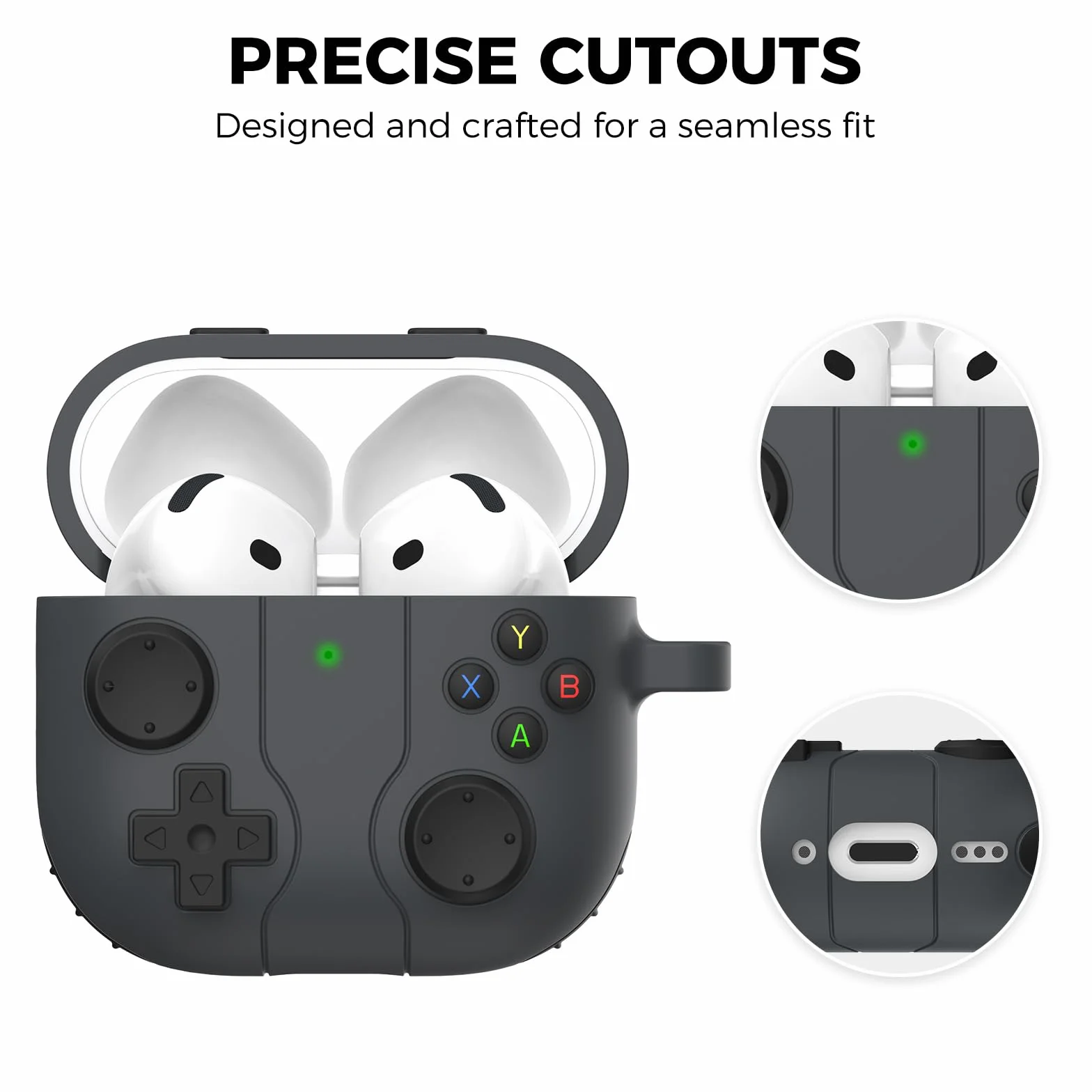 AhaStyle AirPods 4 Custodia Cover con Kit Pulizia Retro Handheld Game Console Design per AirPods 4a Generazione Custodia Morbida Pelle Protettiva in Silicone per Apple AirPods4 2024 Custodia Ricarica
