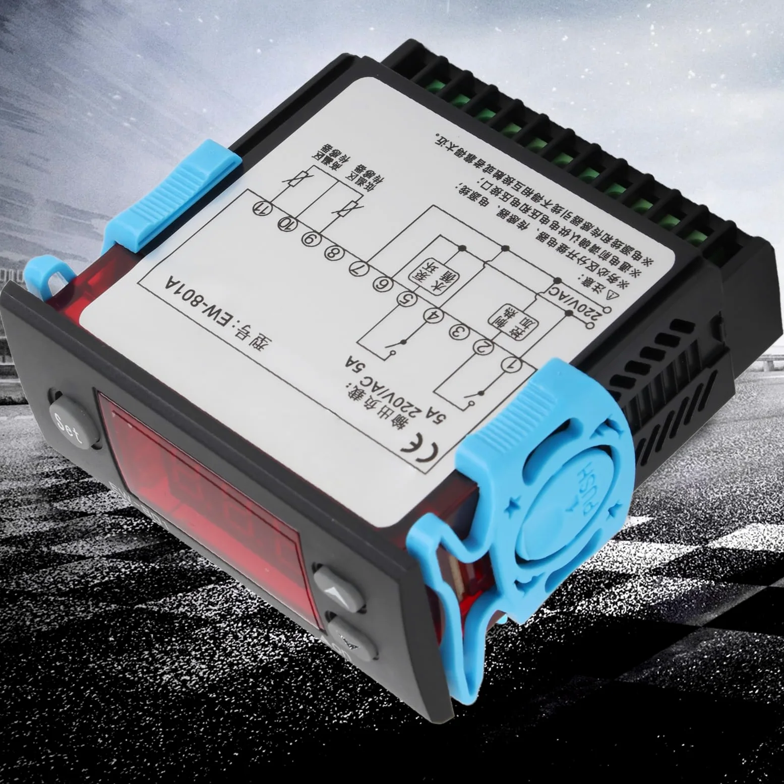 Bewinner Termostato Regolatore di Temperatura per Scaldabagno Solare Display Digitale con Sonde a Doppio Sensore, Termostato Differenziale Intelligente per Circolazione Pompa 2 ℃ ~ 99 ℃