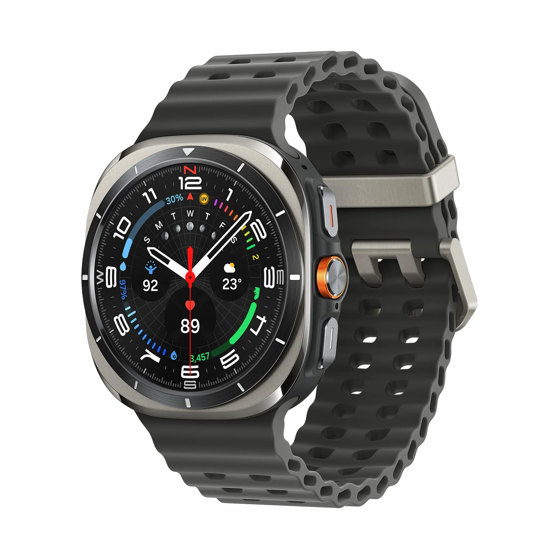 Samsung Galaxy Watch Ultra 2025 (Titanium Silver, LTE, 47mm) Smartwatch Galaxy AI, Design Resistente agli Urti, Batteria a Lunga Durata, Cassa in Titanio di Grado Aerospaziale [Versione Italiana]