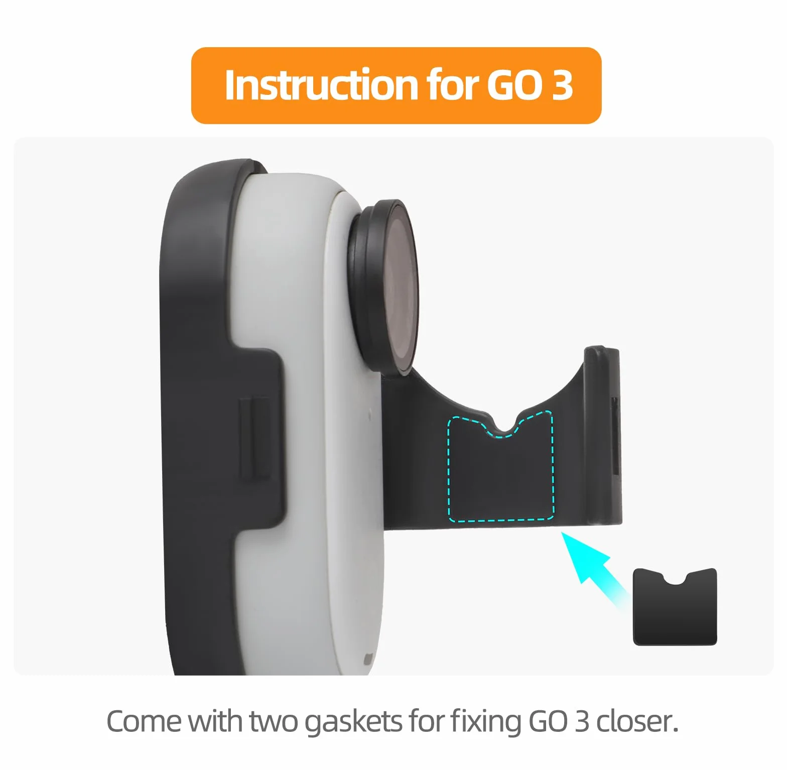 Connettore di Estensione Pieghevole per Insta360 GO 3S/ GO 3 Supporto di Protezione per Fotocamere d'Azione Supporto Adattatore Accessorio