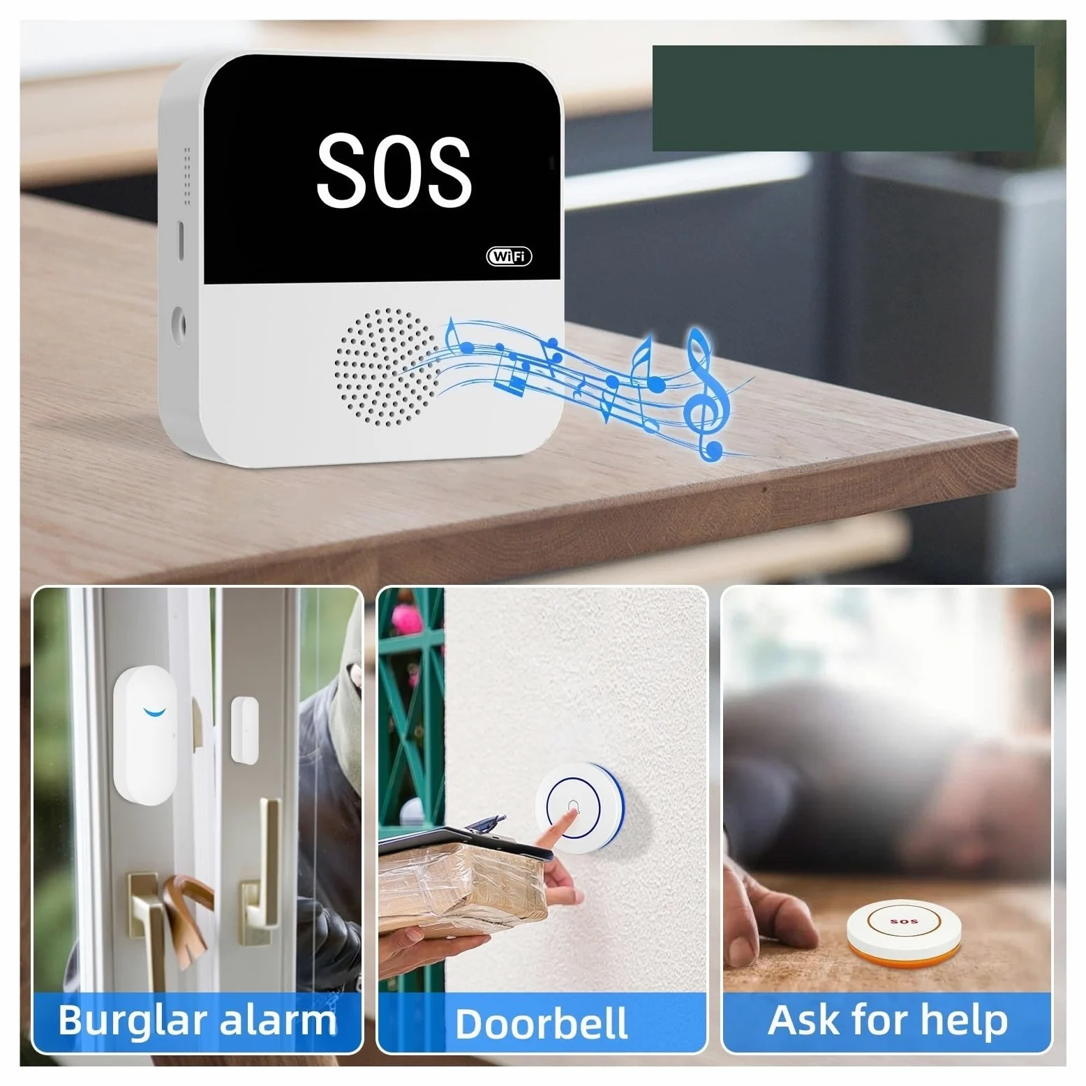 Sistemi Sicurezza Casa Wireless WiFi Smart Home Automation di allarme Kit protezione sicurezza con sensore antifurto(KIt F)