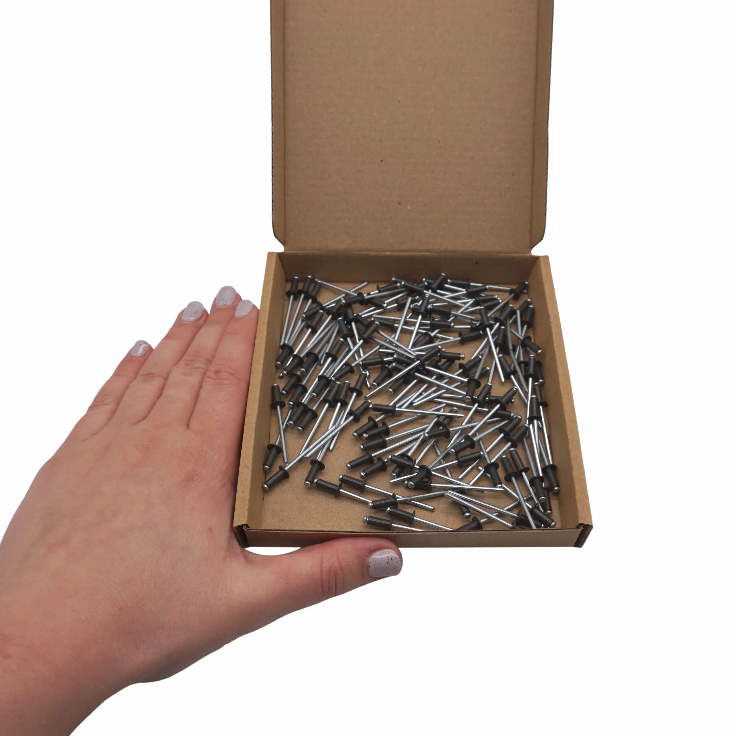 Marcopol Rivetti Ciechi Verniciati 3,2 x 8 mm DIN 7337 Alluminio Acciaio 100 Pezzi Grigio Antracite RAL 7016
